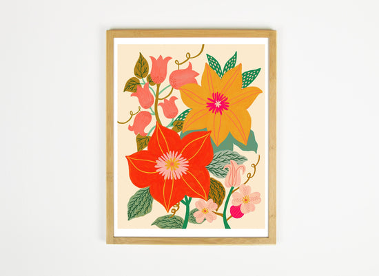 Autumn Flower Garden - Art Print