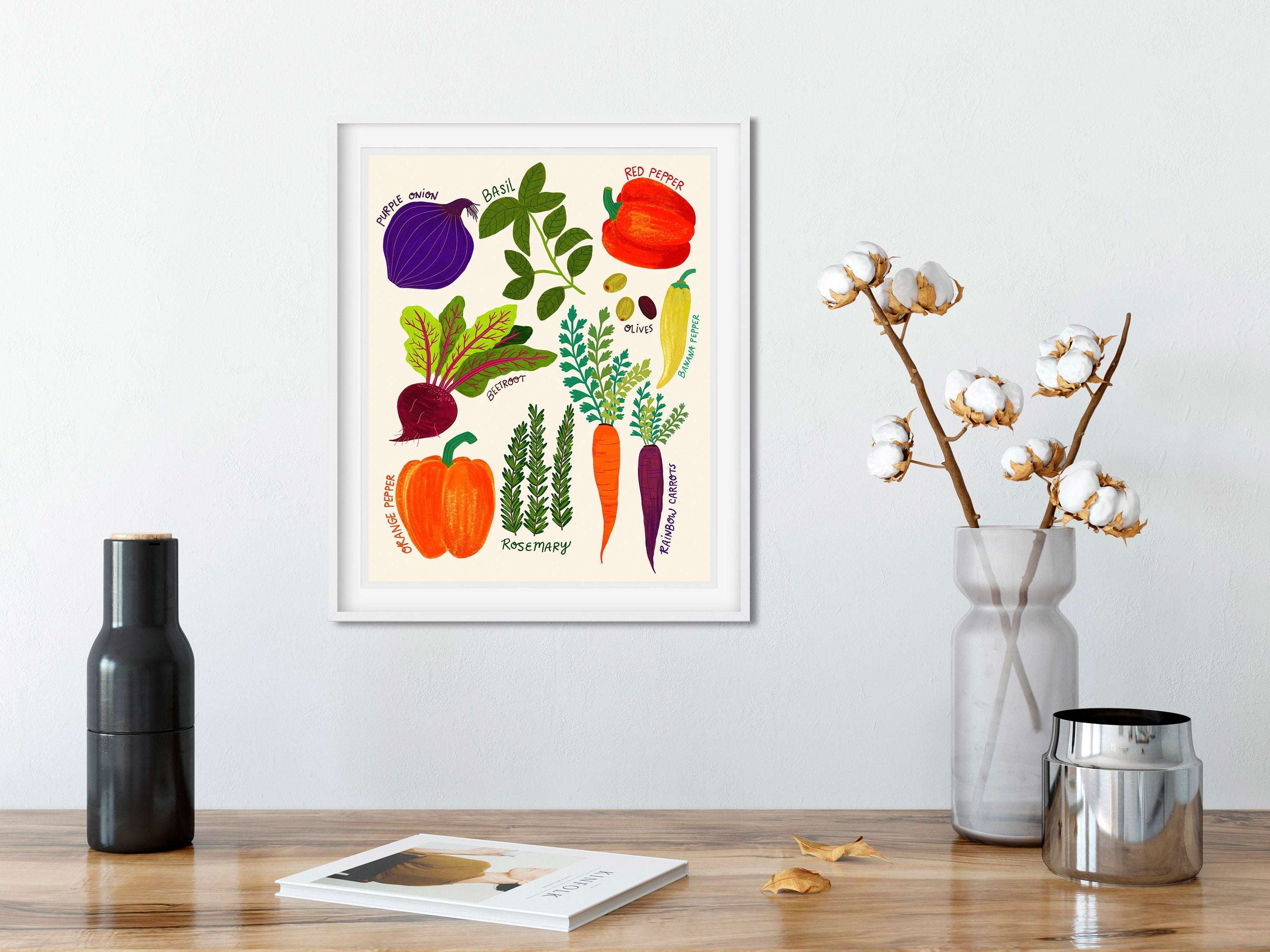 Rainbow of Veggies - Art Print