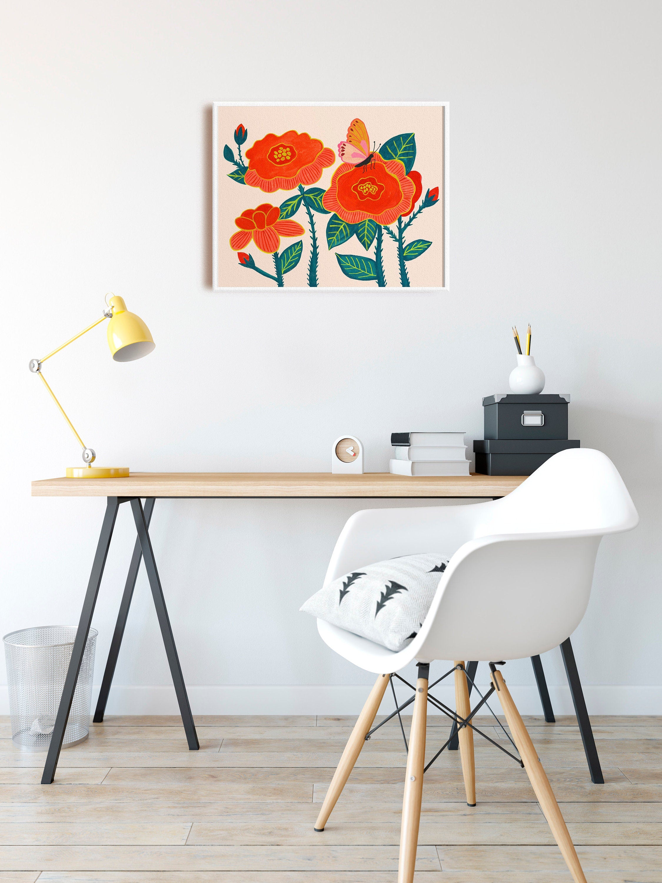 Red Rose Garden - Art Print