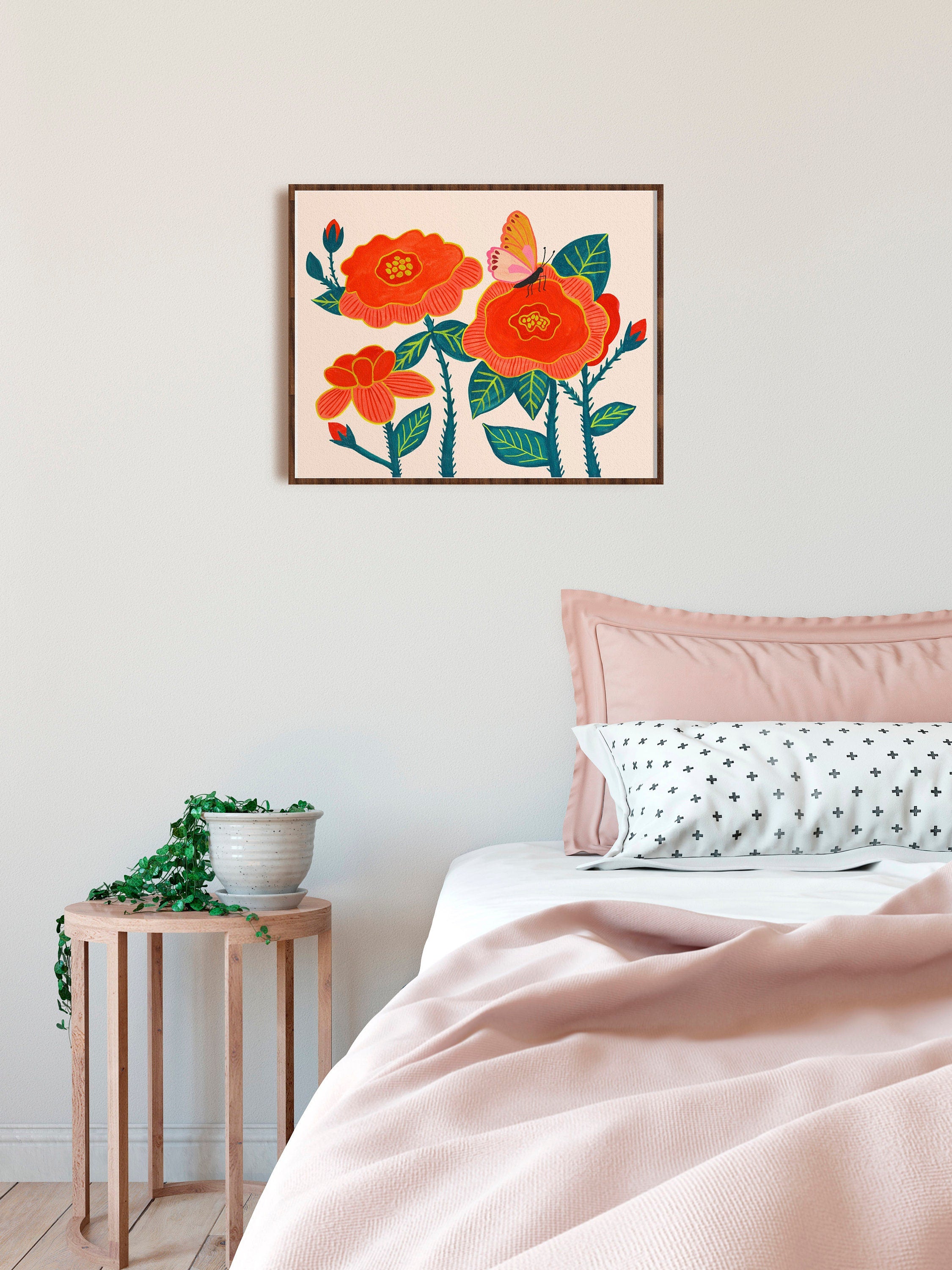 Red Rose Garden - Art Print
