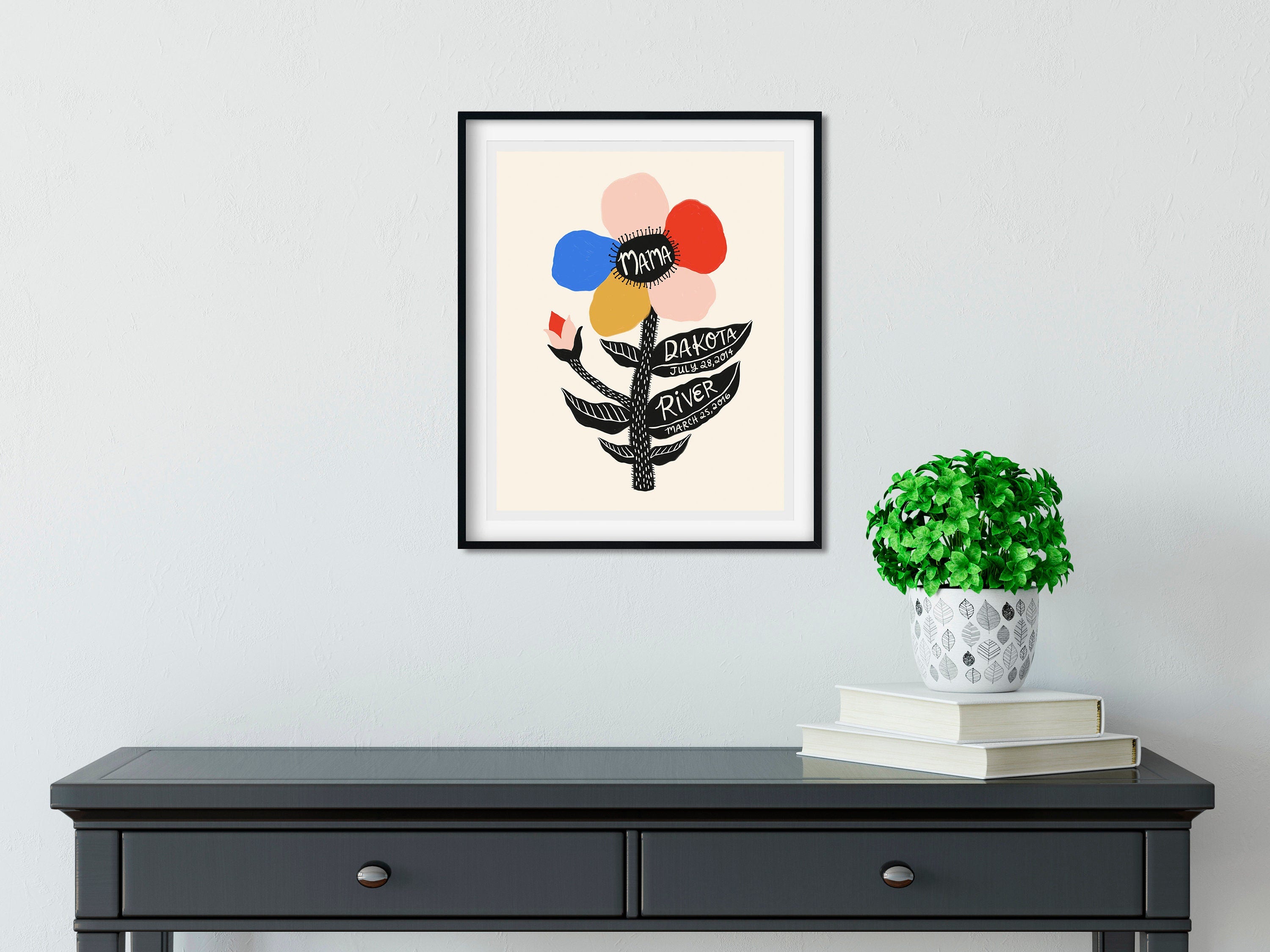 Mama Flower - Personalized Art Print