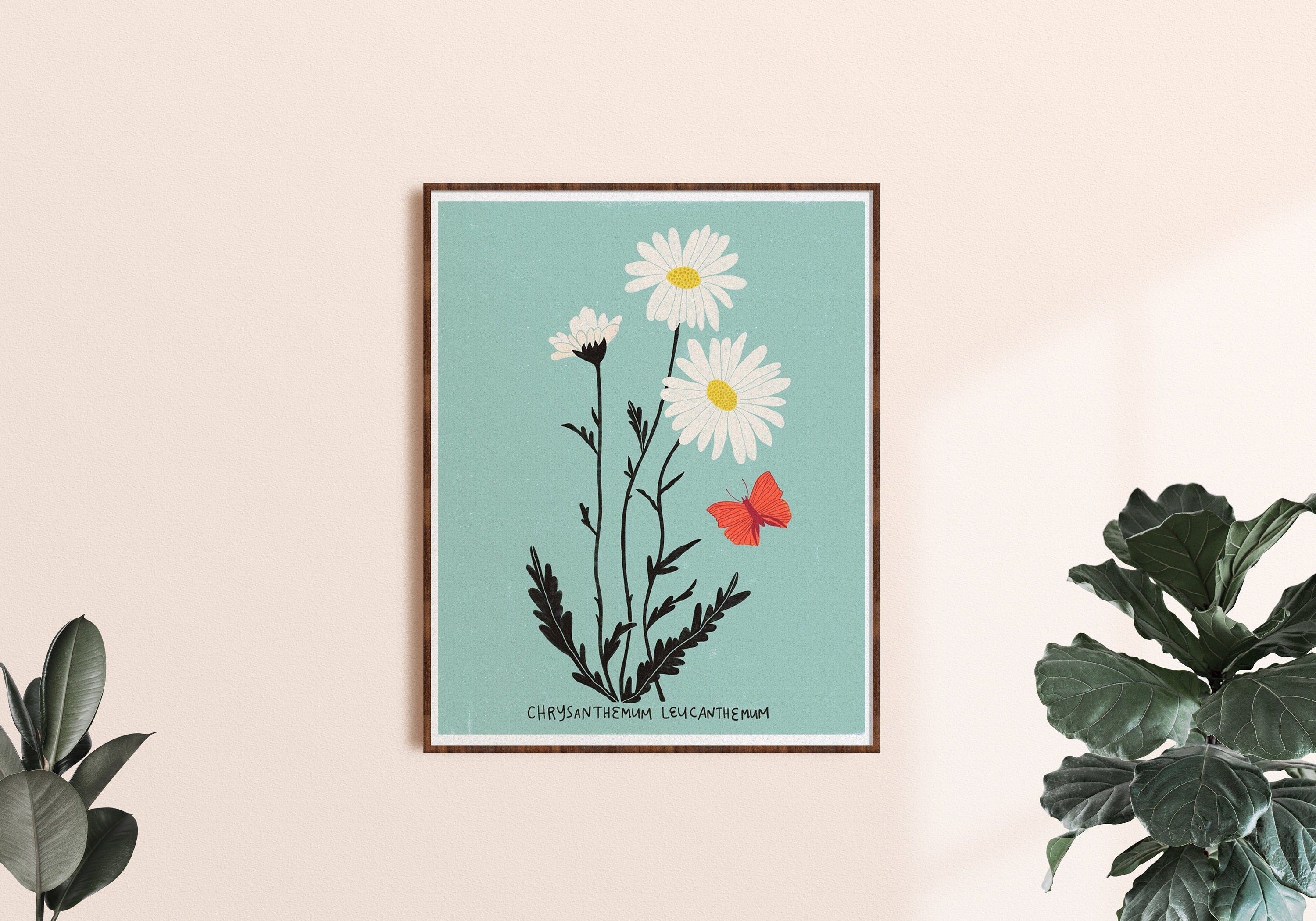Daisies in Blue - Art Print