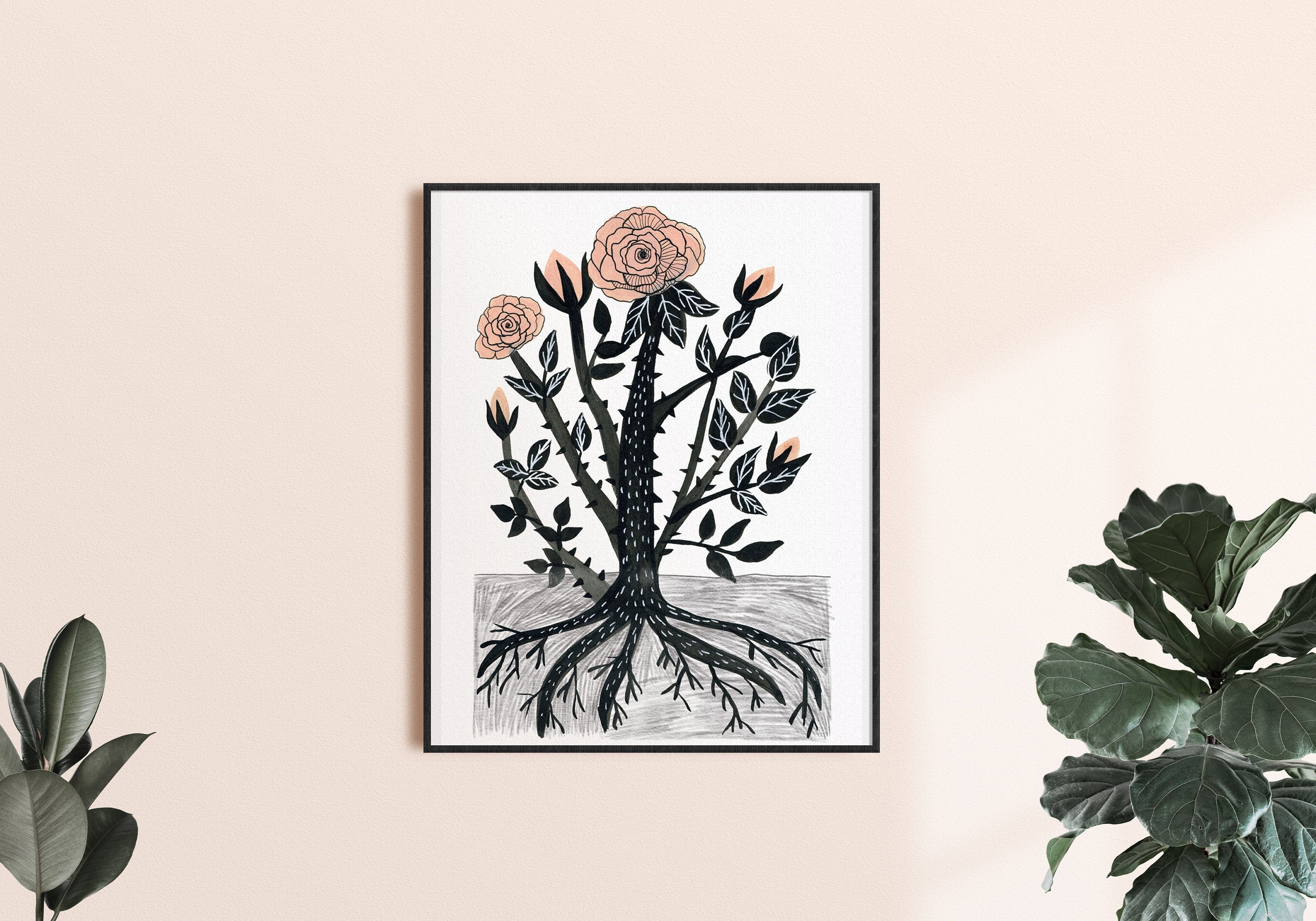 Pink Rose - Art Print