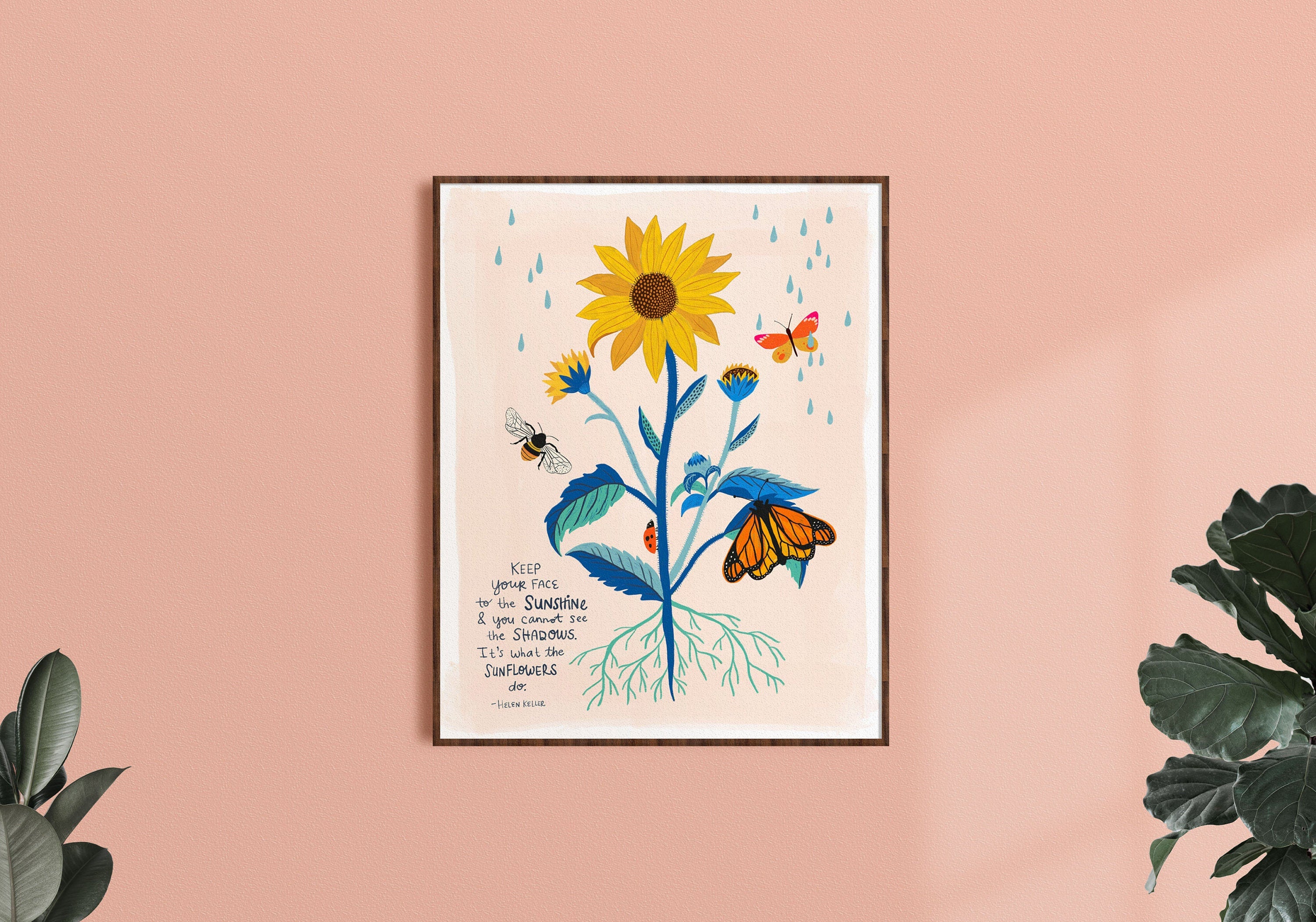 Sunflowers Quote - Art Print