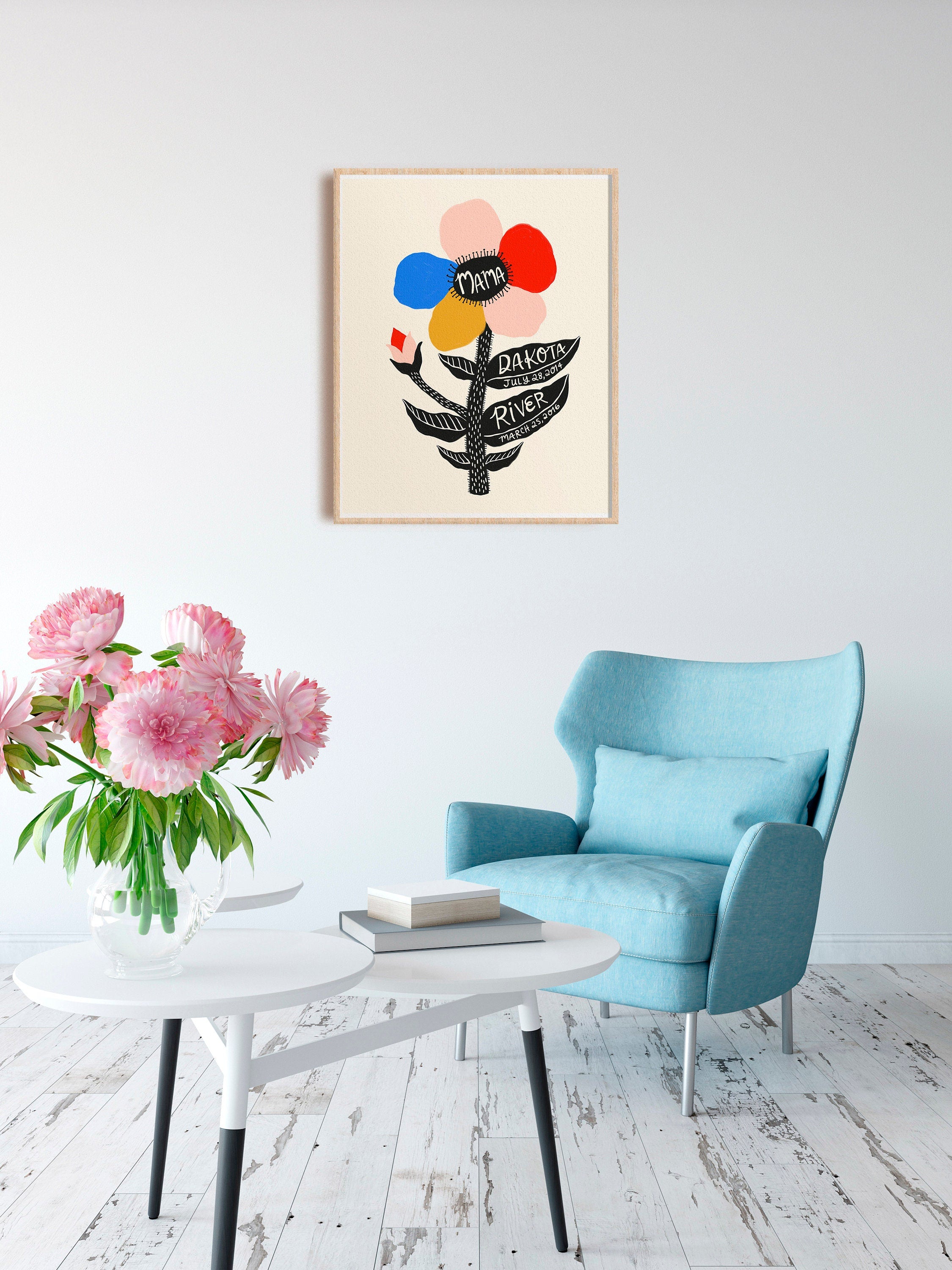 Mama Flower - Personalized Art Print