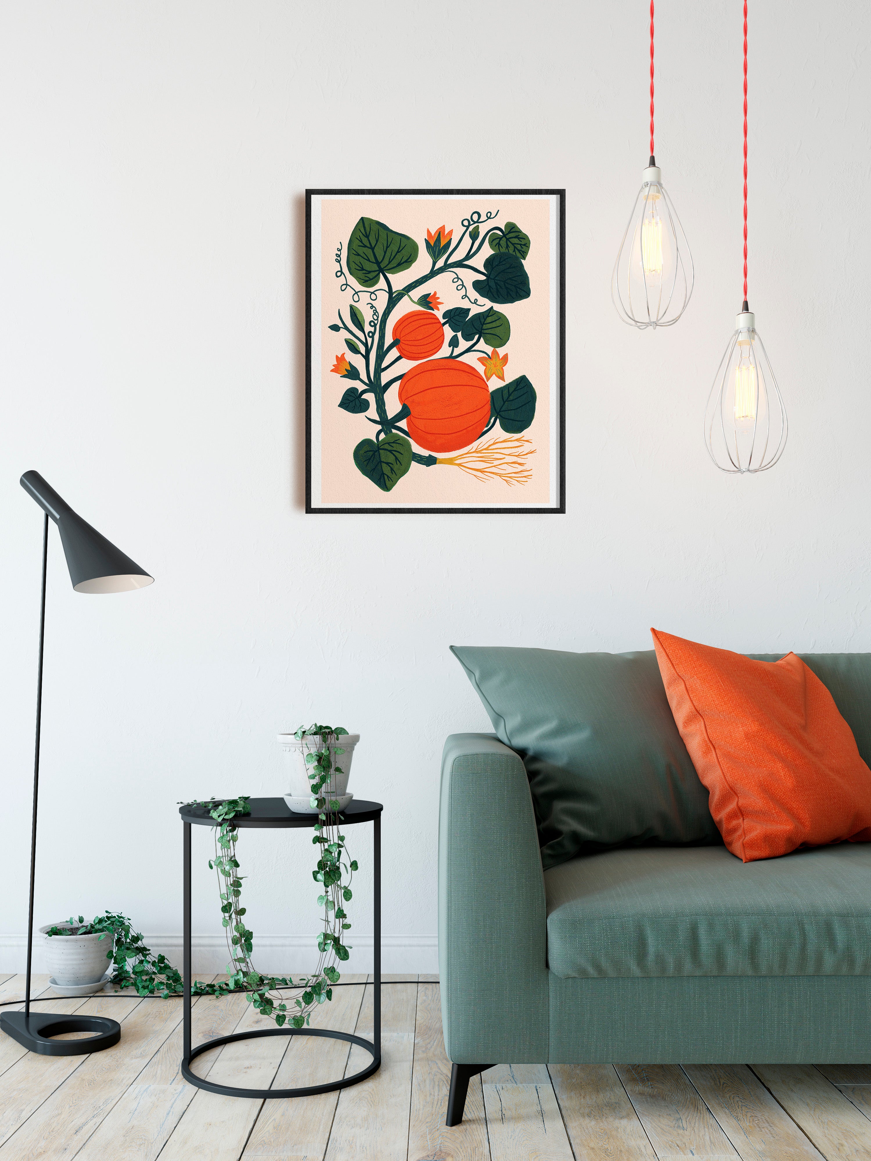 Pumpkin Garden - Art Print