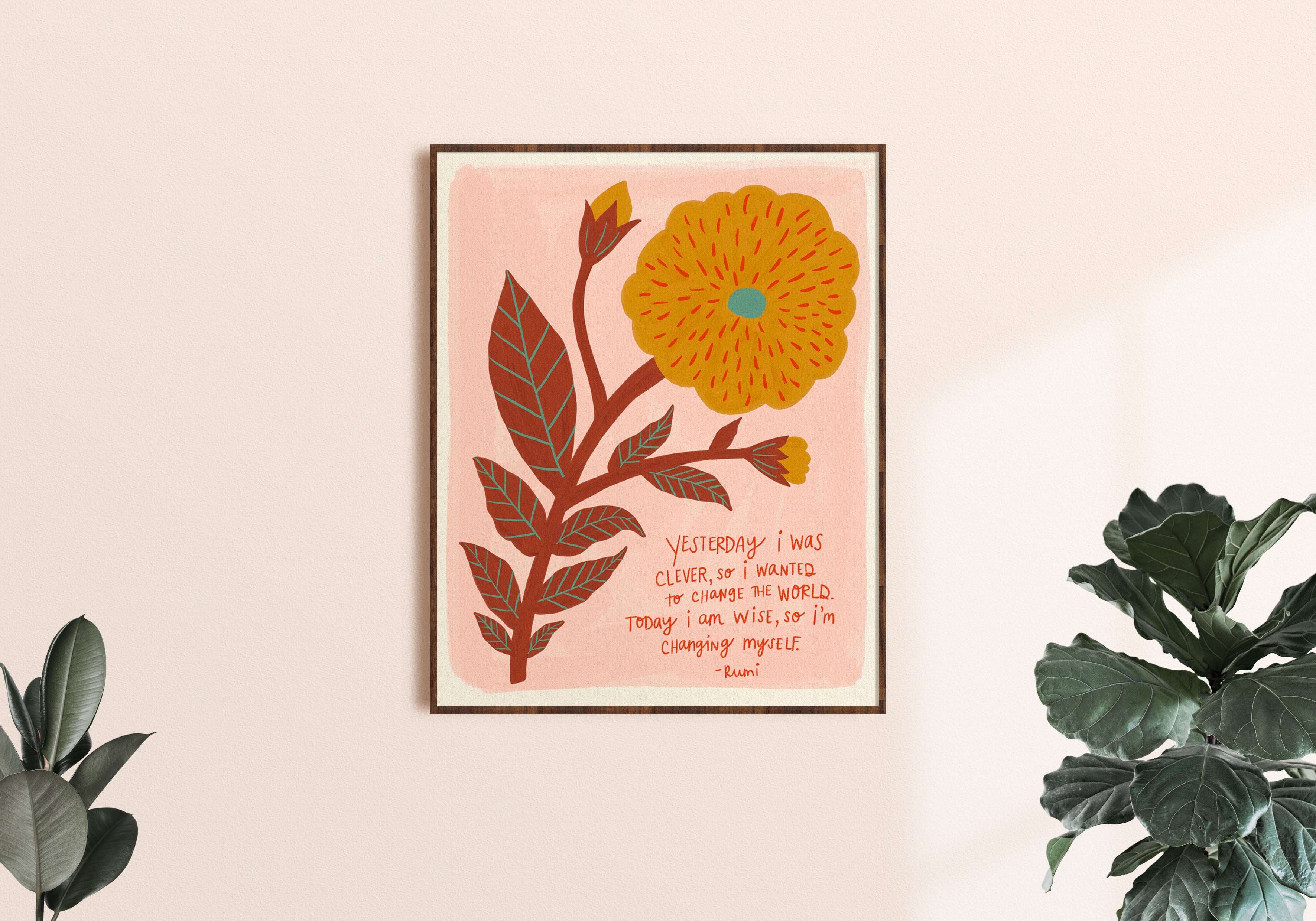 Rumi Quote - Art Print