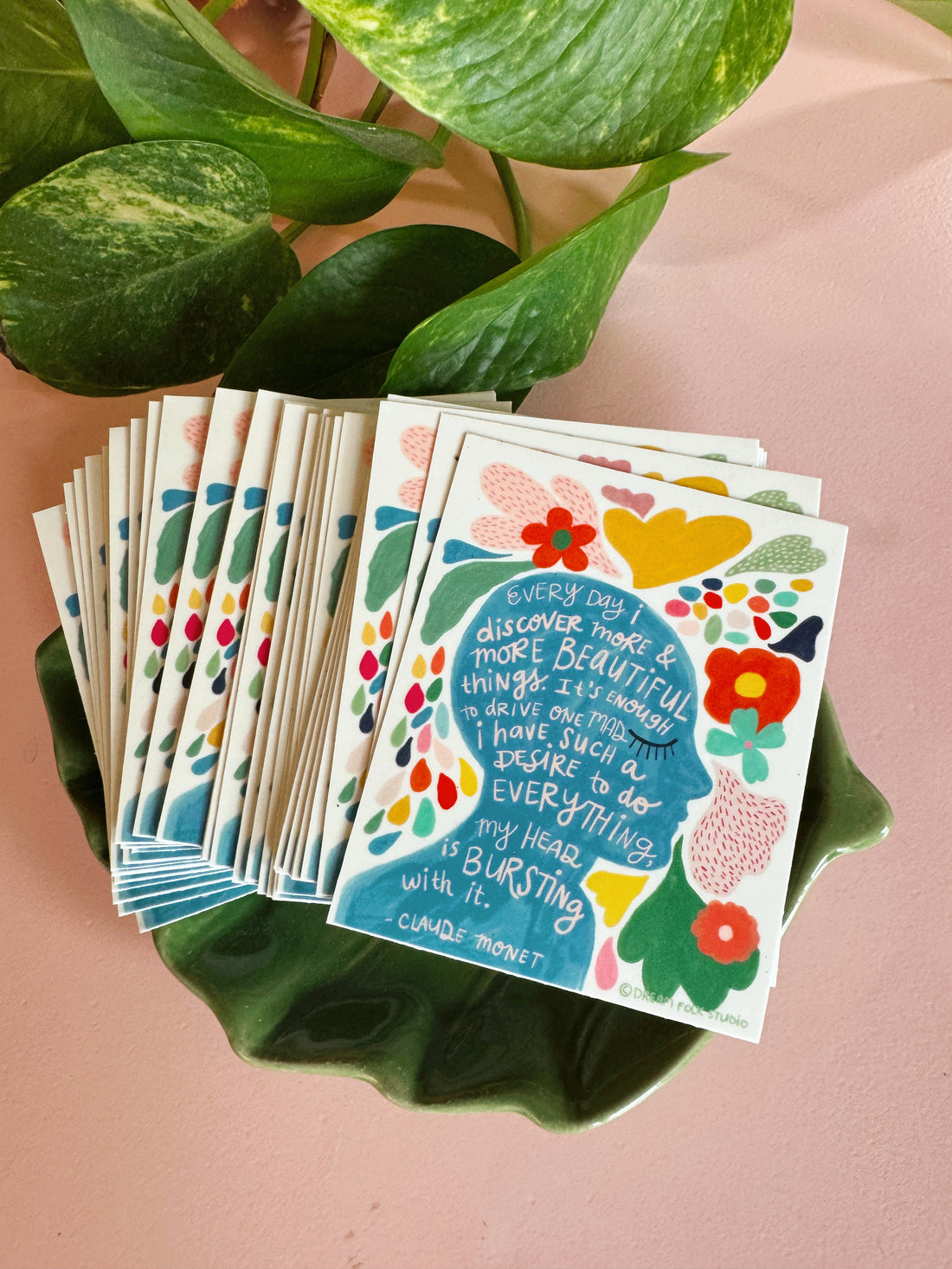 Monet Quote Sticker