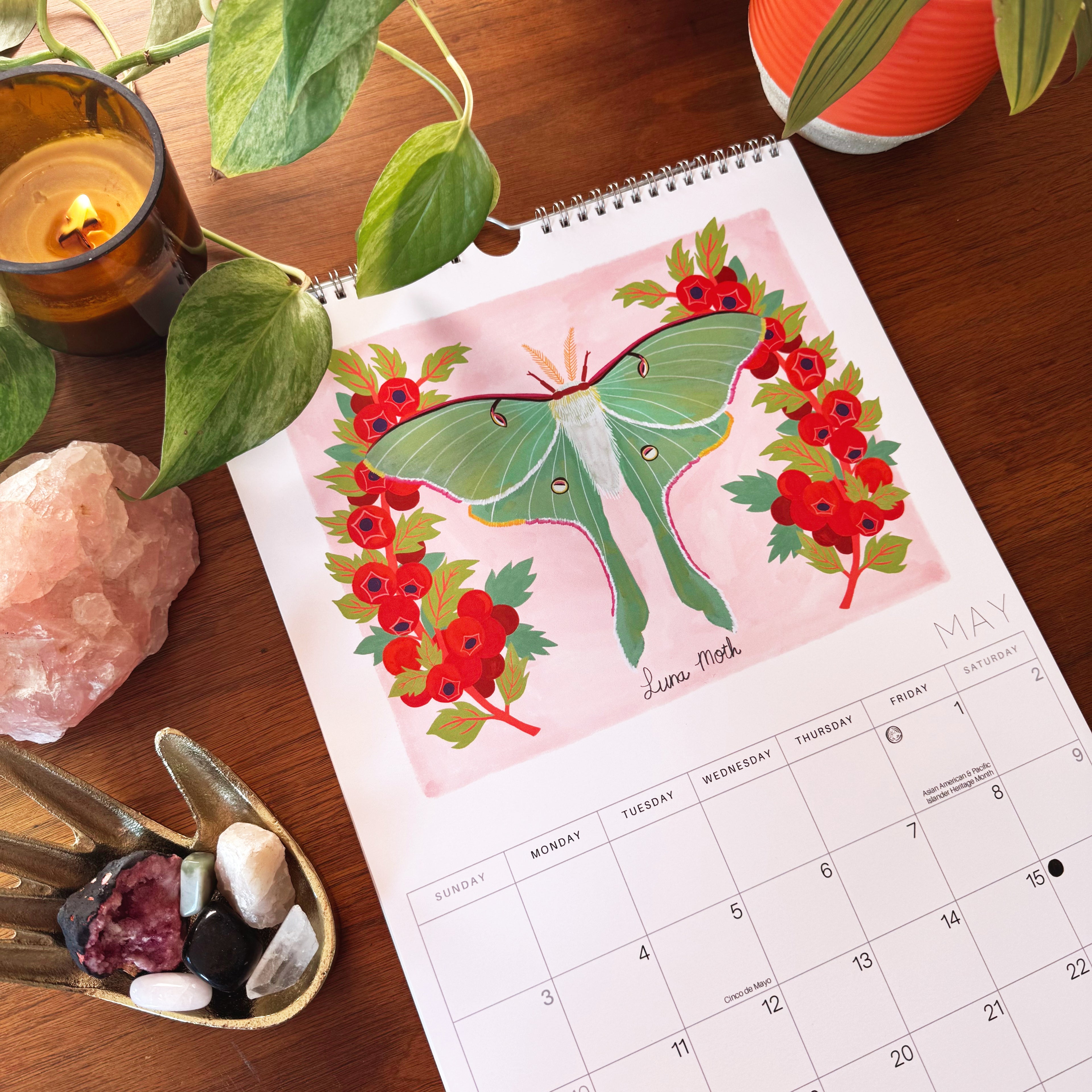Mystical Moths 2026 Wall calendar