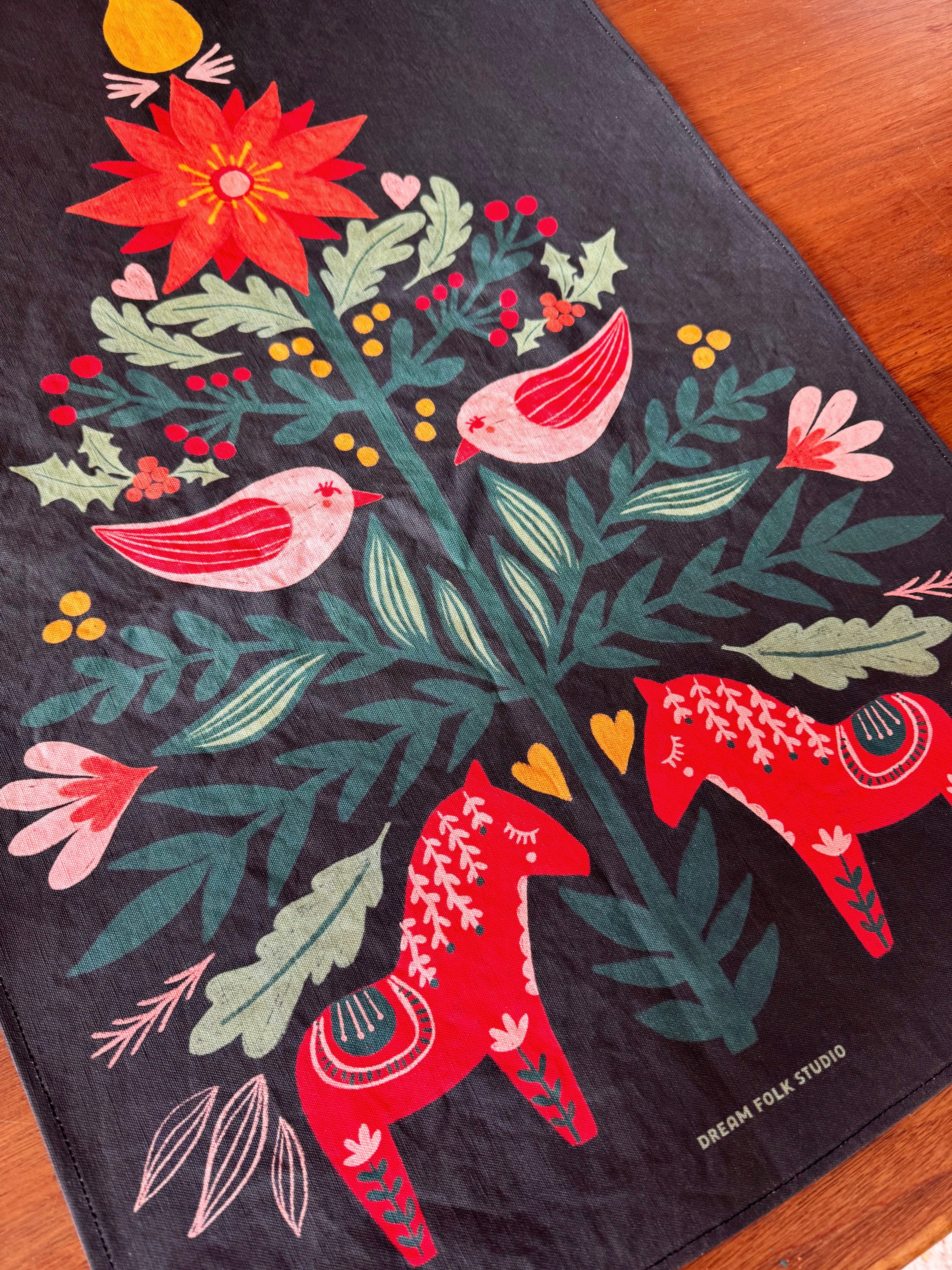 Scandinavian Christmas Tree Tea Towel