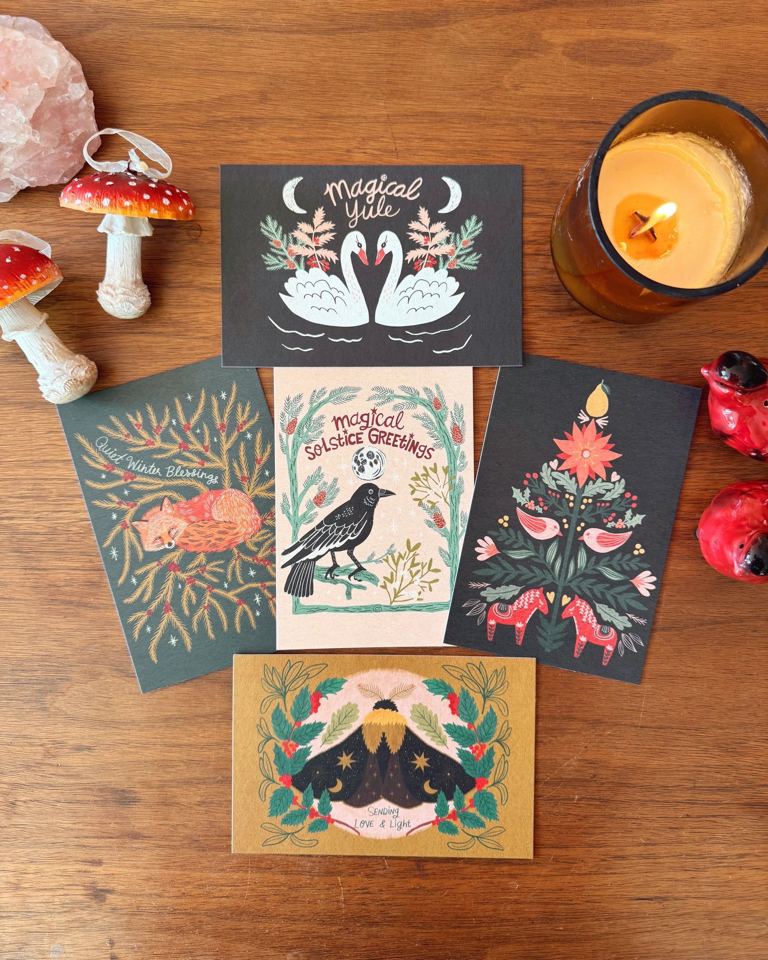 Yule &amp; Winter Solstice Postcard Pack  | 10 postcards