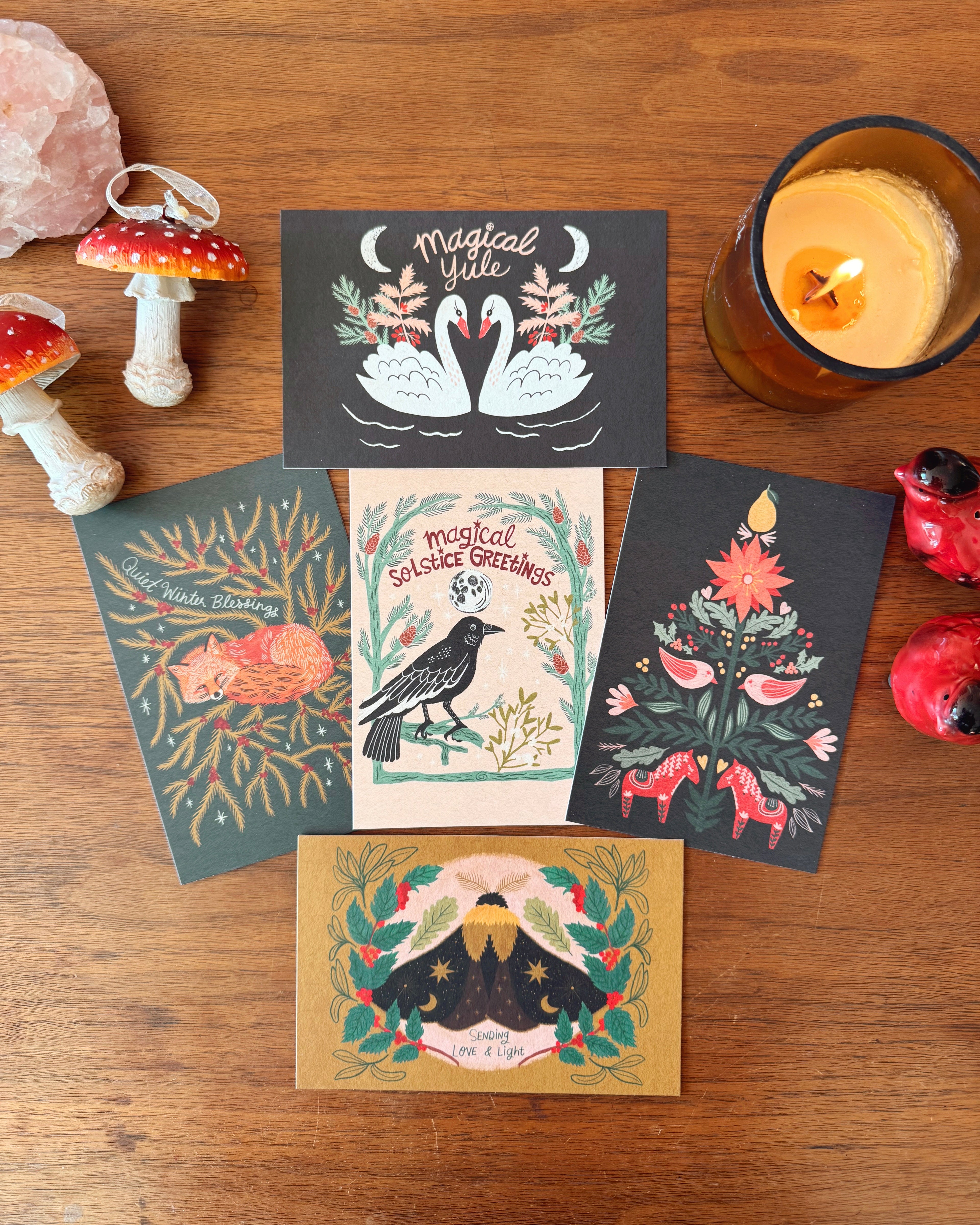 Yule &amp; Winter Solstice Postcard Pack  | 10 postcards