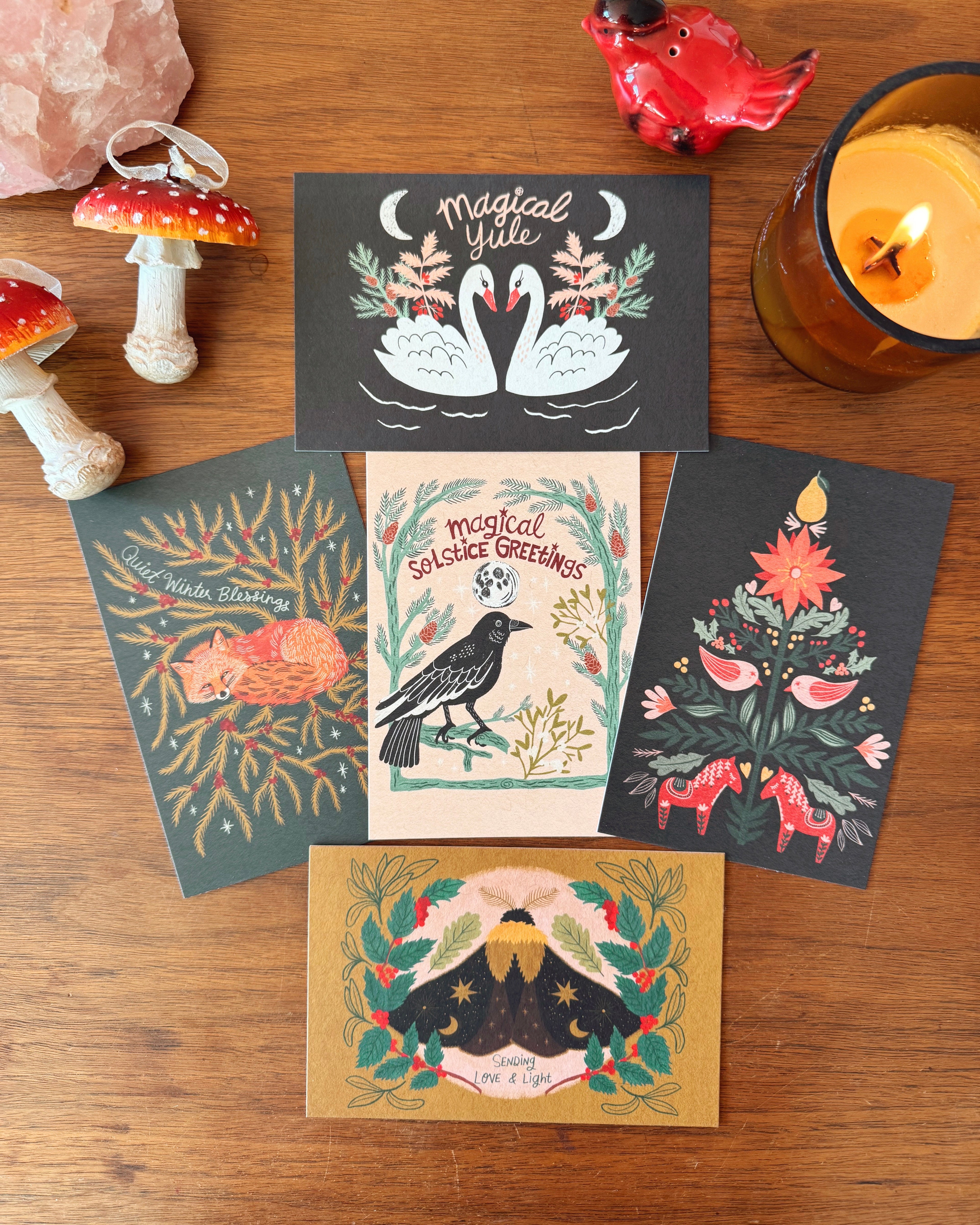 Yule &amp; Winter Solstice Postcard Pack  | 10 postcards