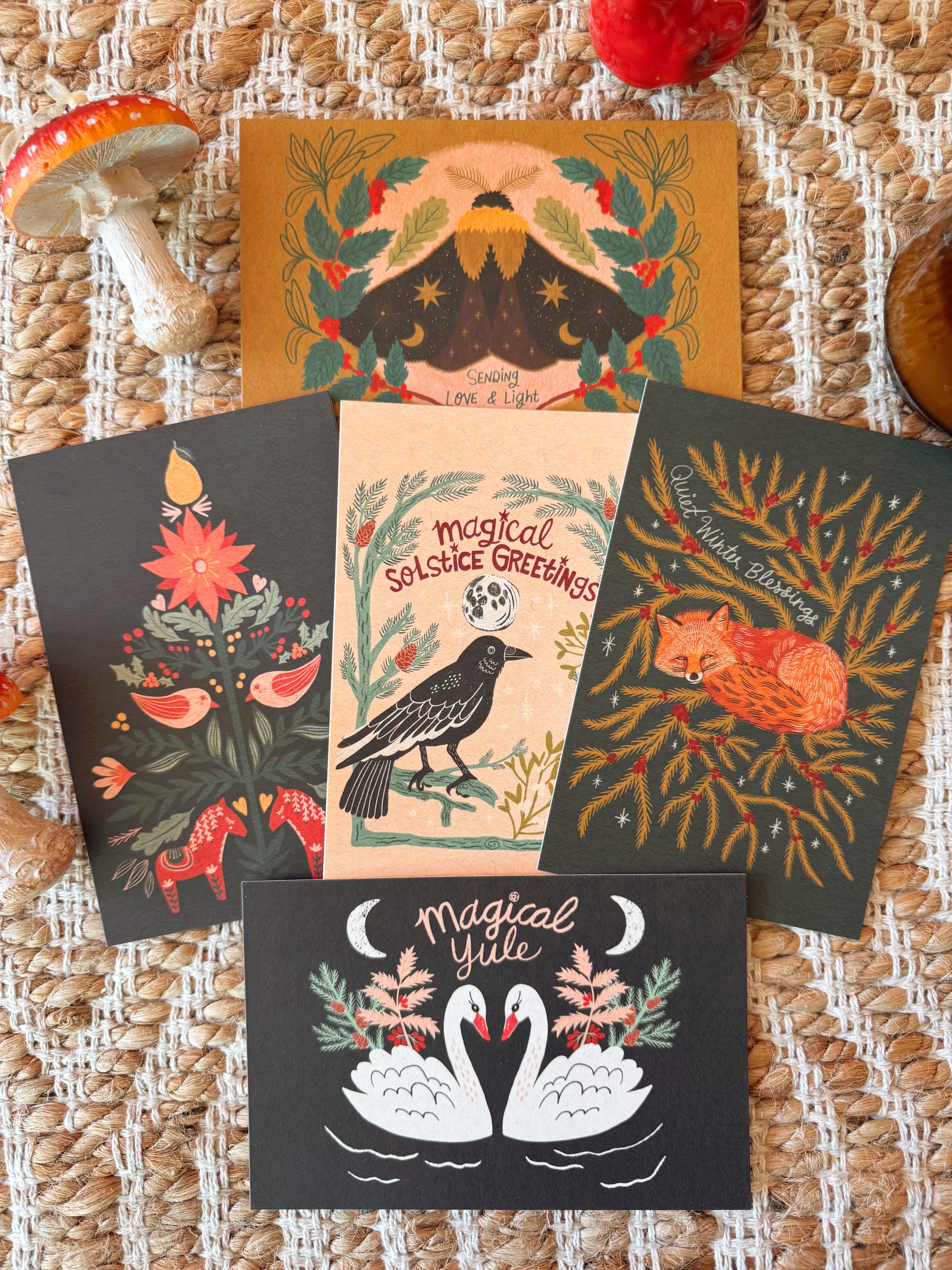 Yule &amp; Winter Solstice Postcard Pack  | 10 postcards