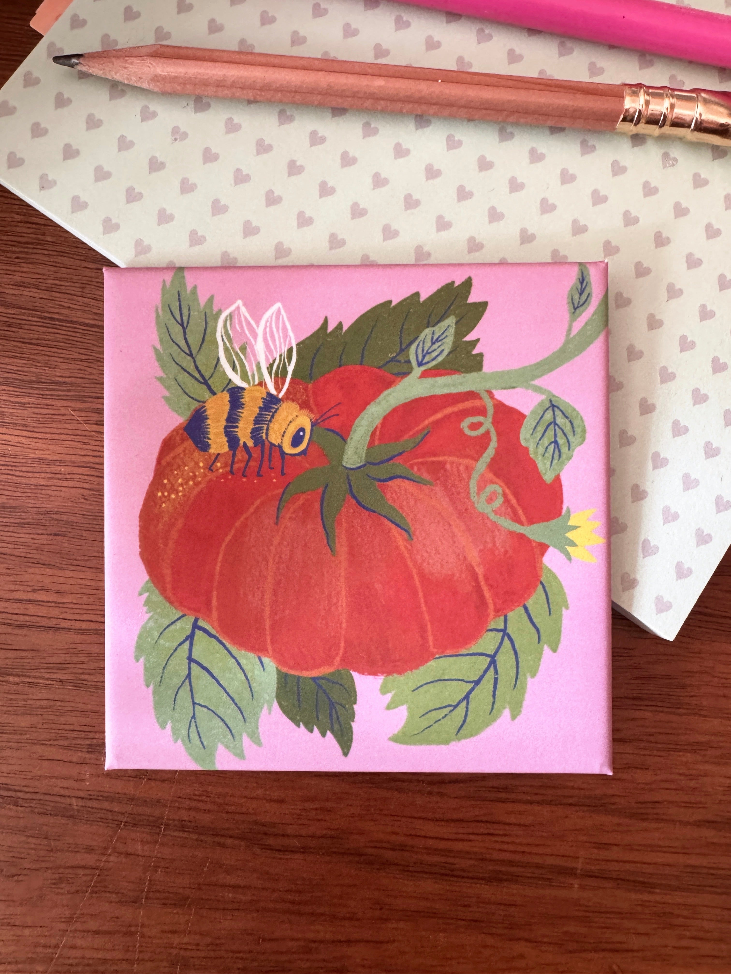 Heirloom Tomato + Bee Magnet | Tiny Worlds Collection