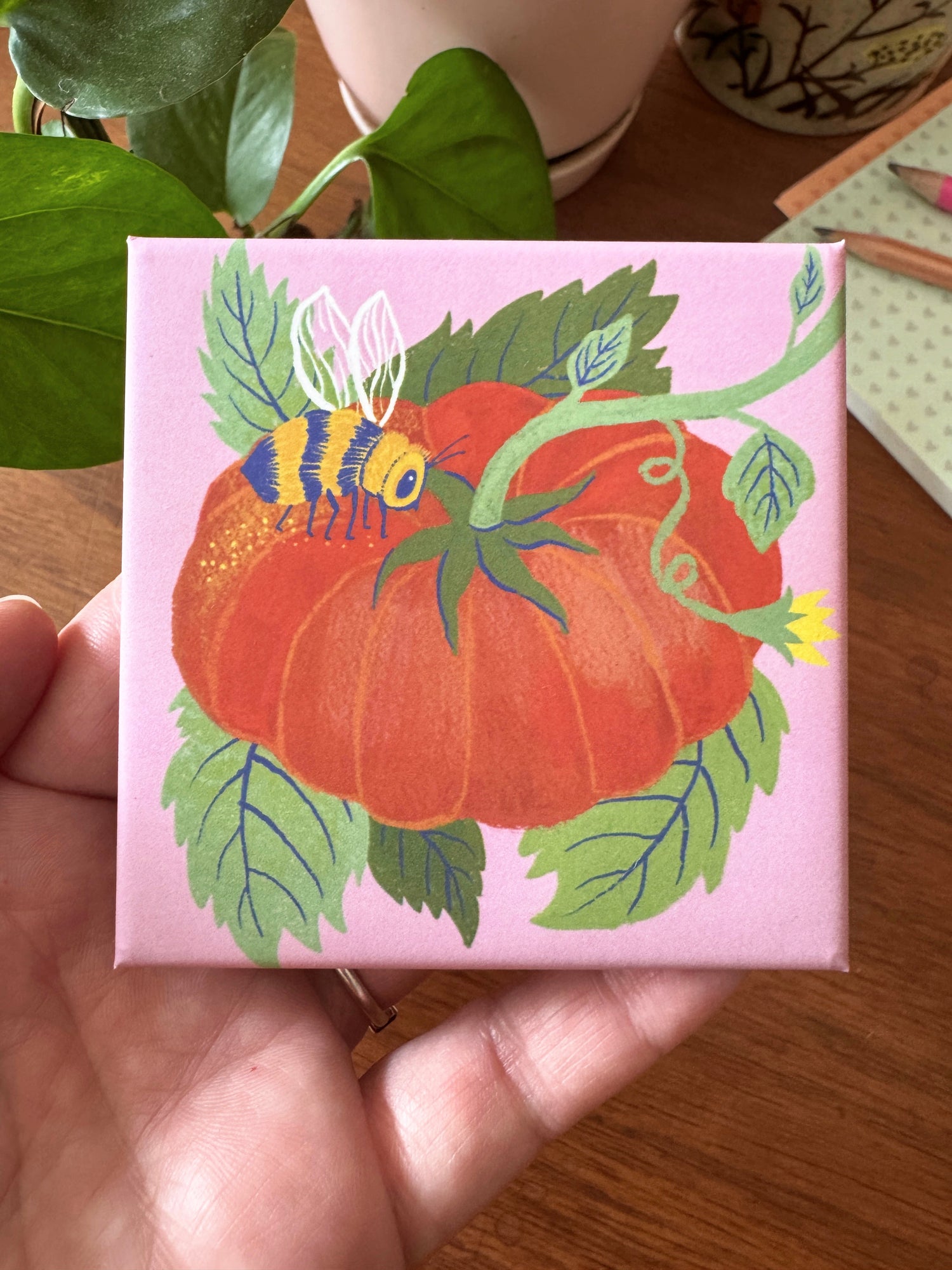 Heirloom Tomato + Bee Magnet | Tiny Worlds Collection