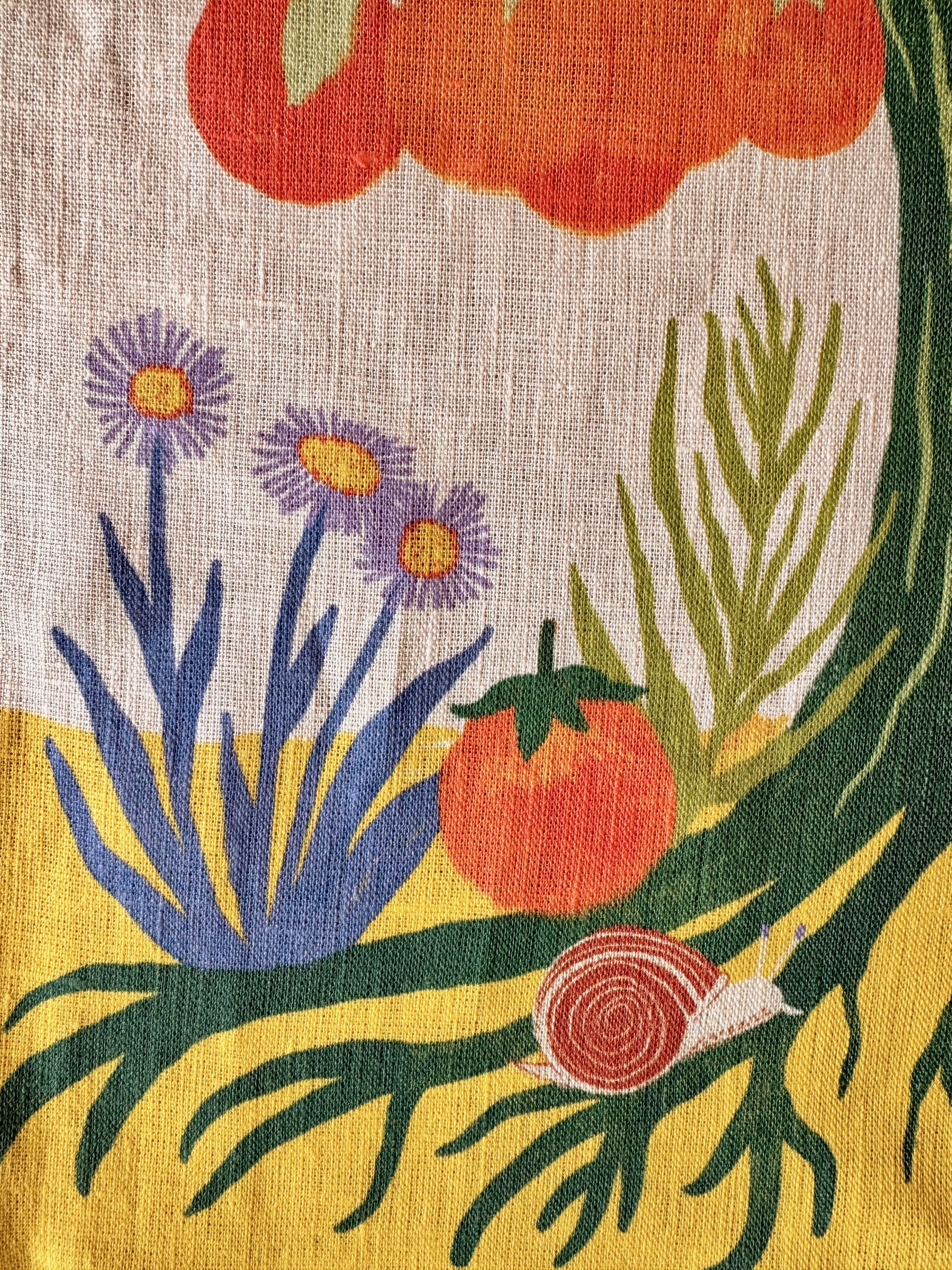 Persimmon Tree 100% Stone Washed European Linen Tea Towel