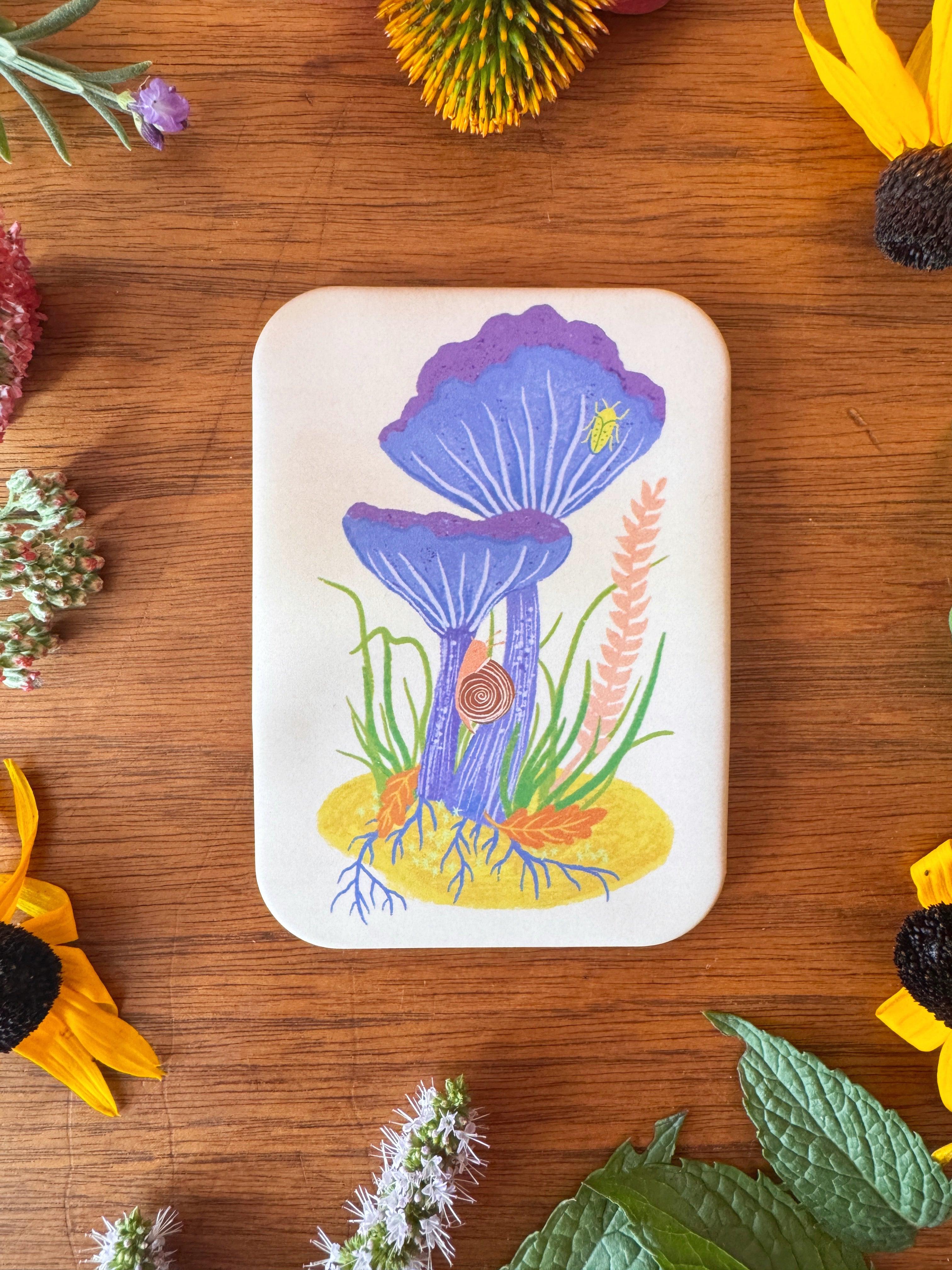 Amethyst Deceiver Mushroom Magnet