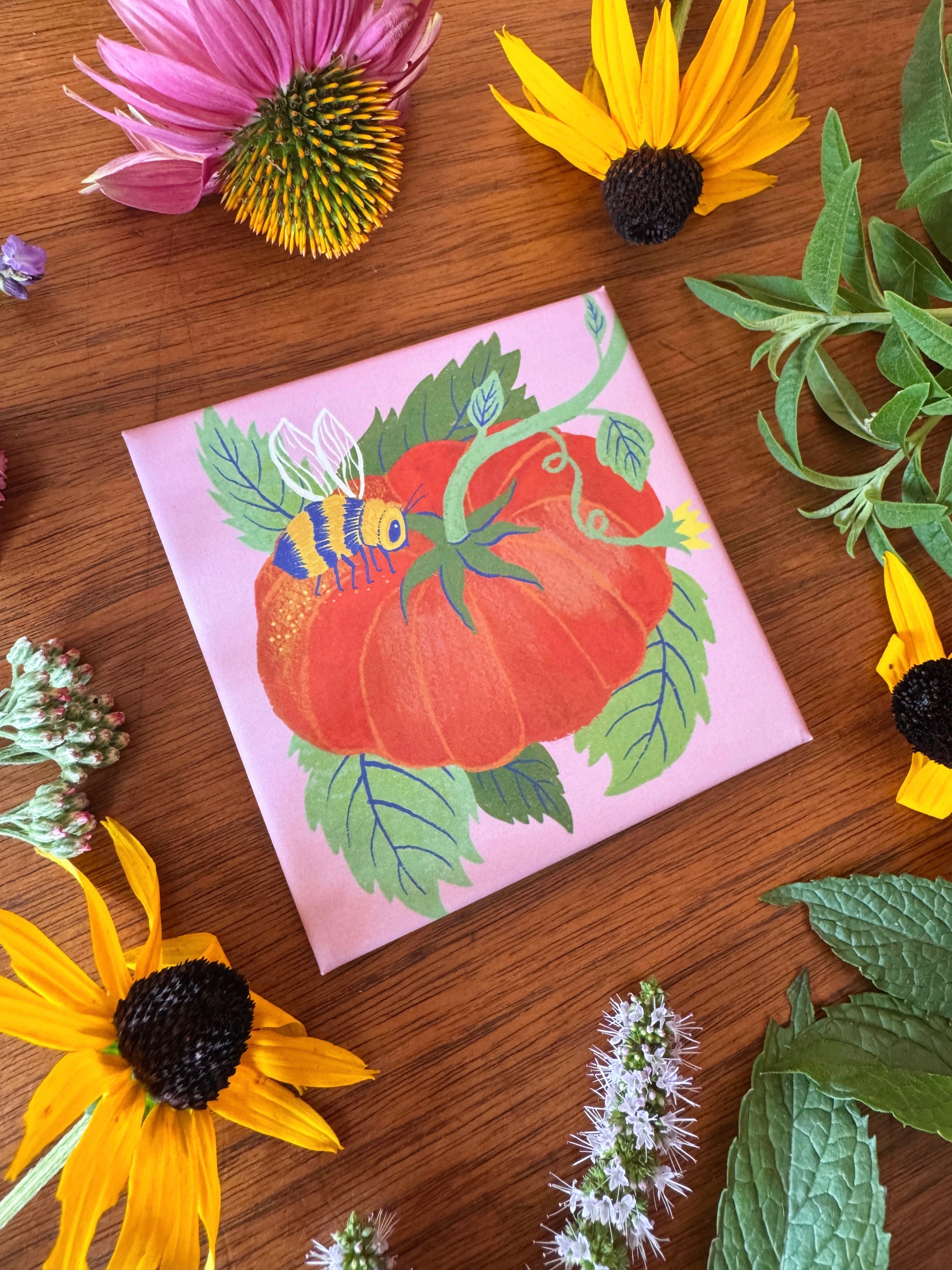 Heirloom Tomato + Bee Magnet | Tiny Worlds Collection