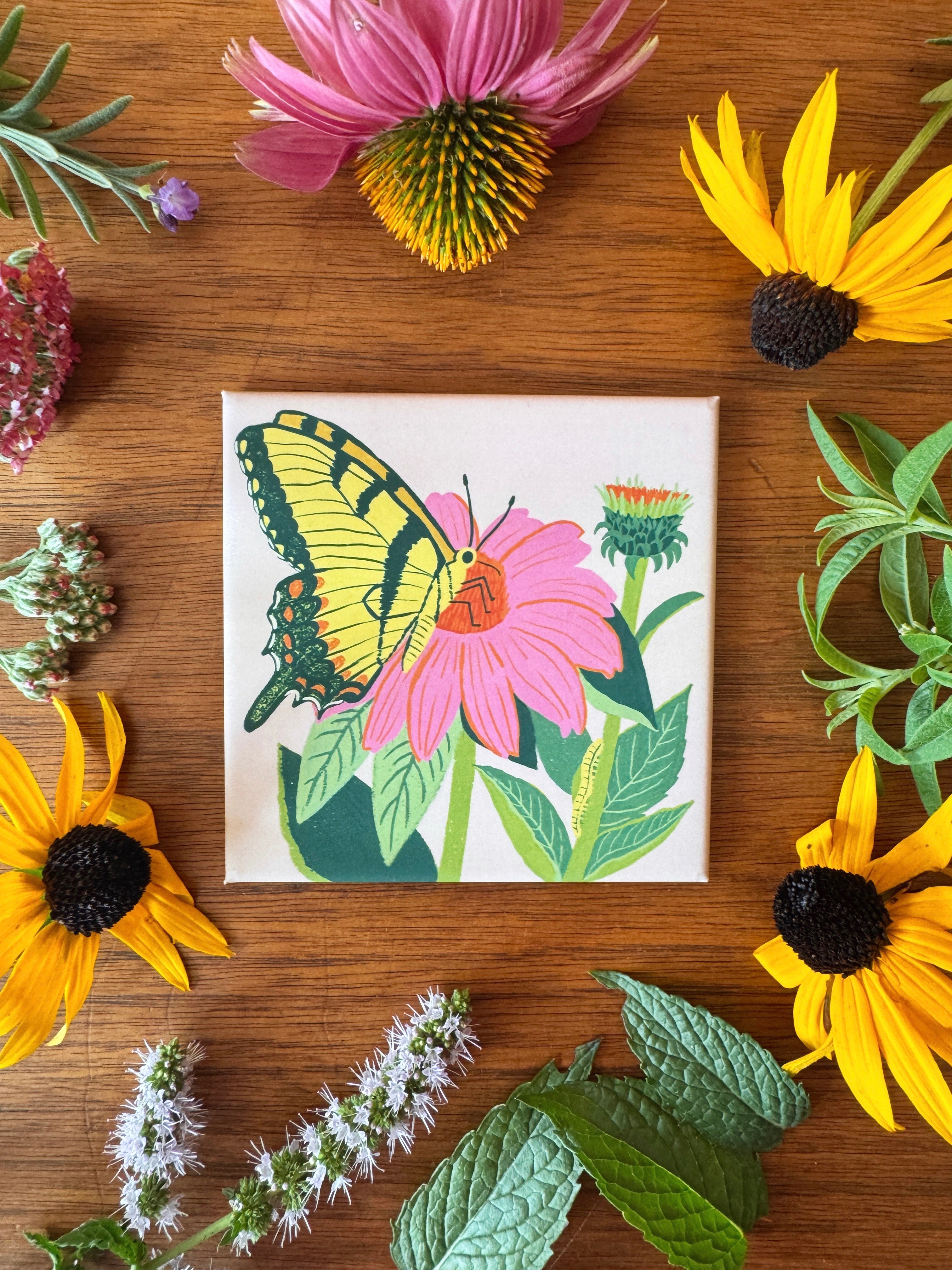 Swallowtail + Coneflower | Tiny Worlds Collection