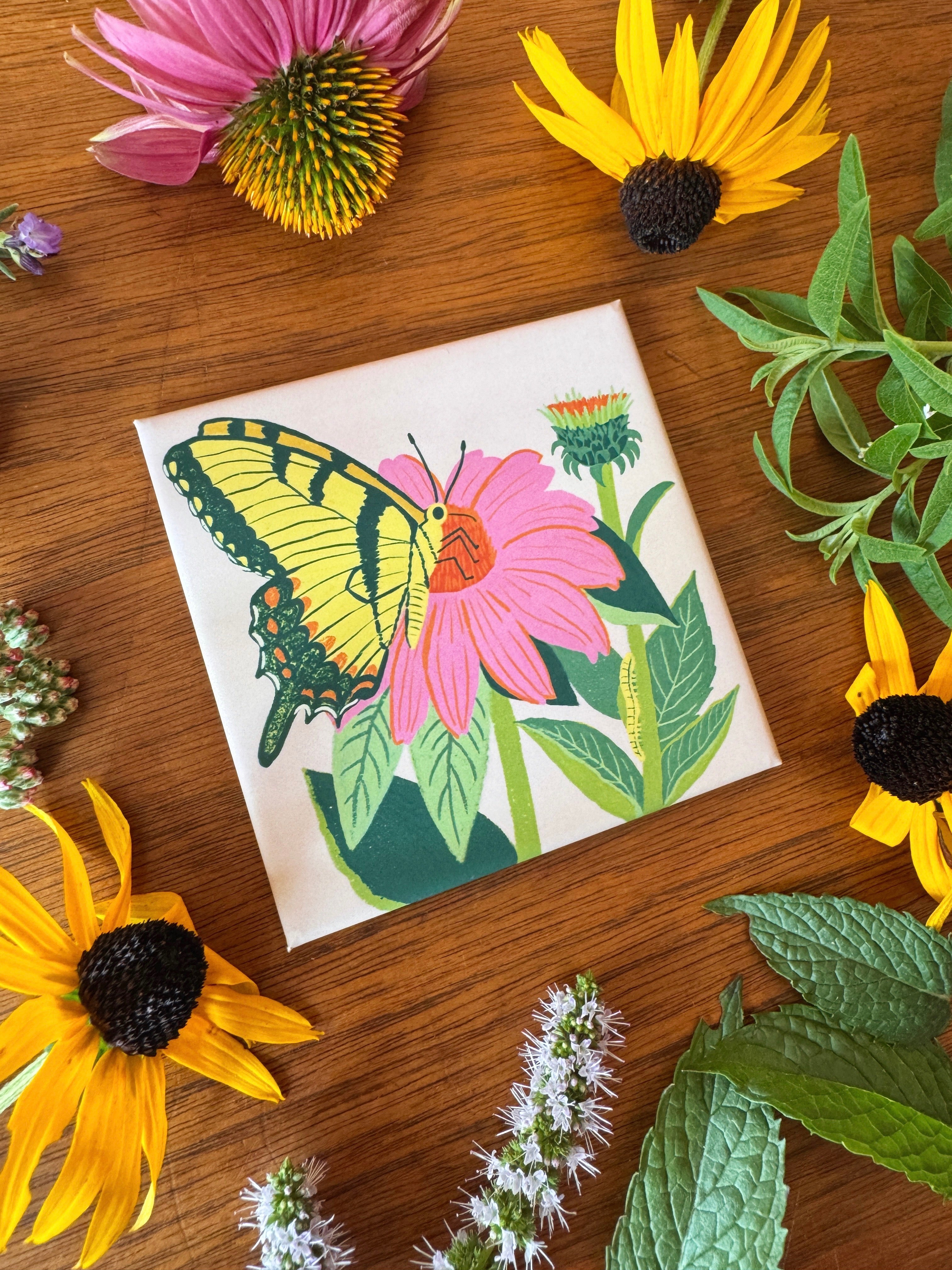 Swallowtail + Coneflower | Tiny Worlds Collection