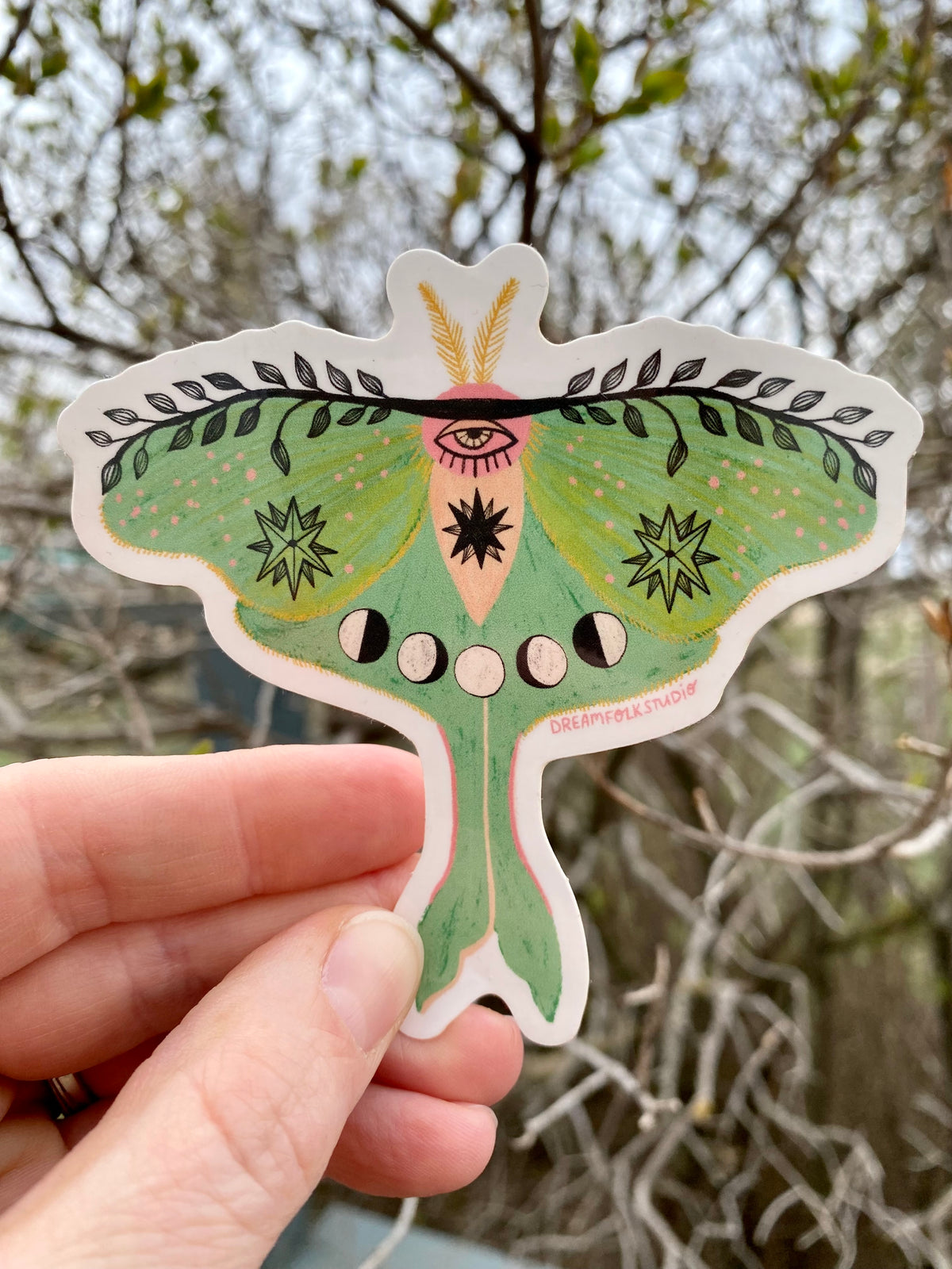 Luna Moth Sticker Luna Moth Sticker – dreamfolkstudio