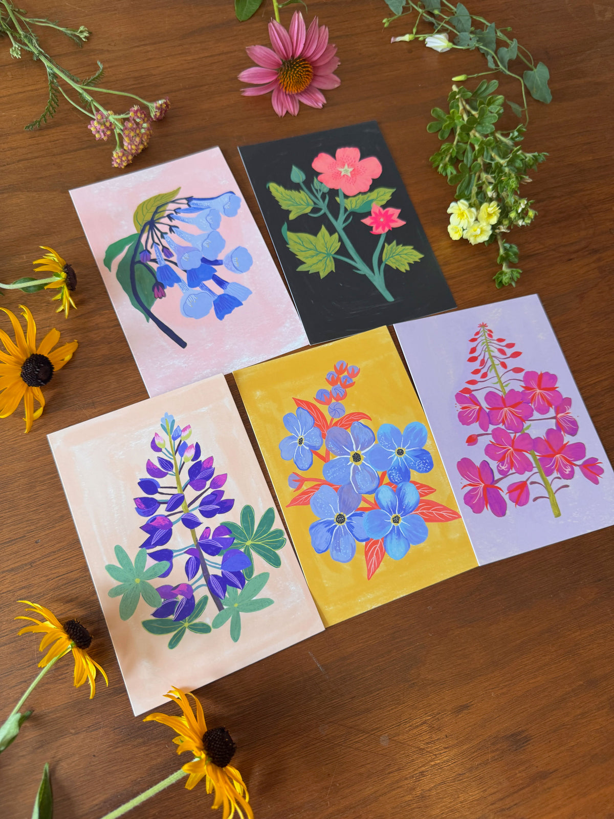 Meadow Flowers Postcard Collection - Set of 10
