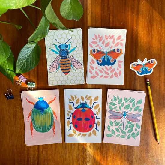 Insect Kaleidoscope Postcard Pack - 10 postcards