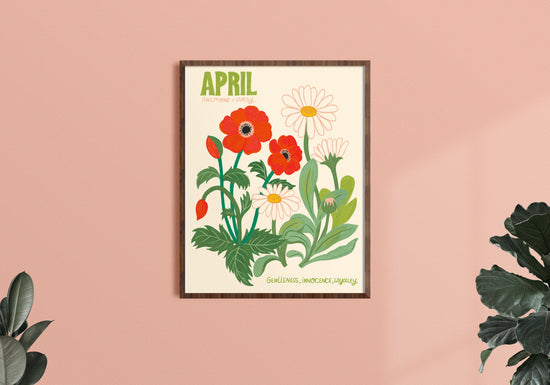 April Birth Flower Art Print