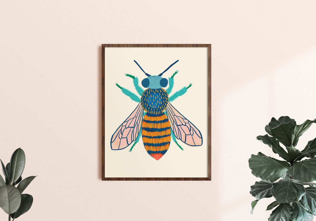 Kaleidoscope Bee  - Art Print