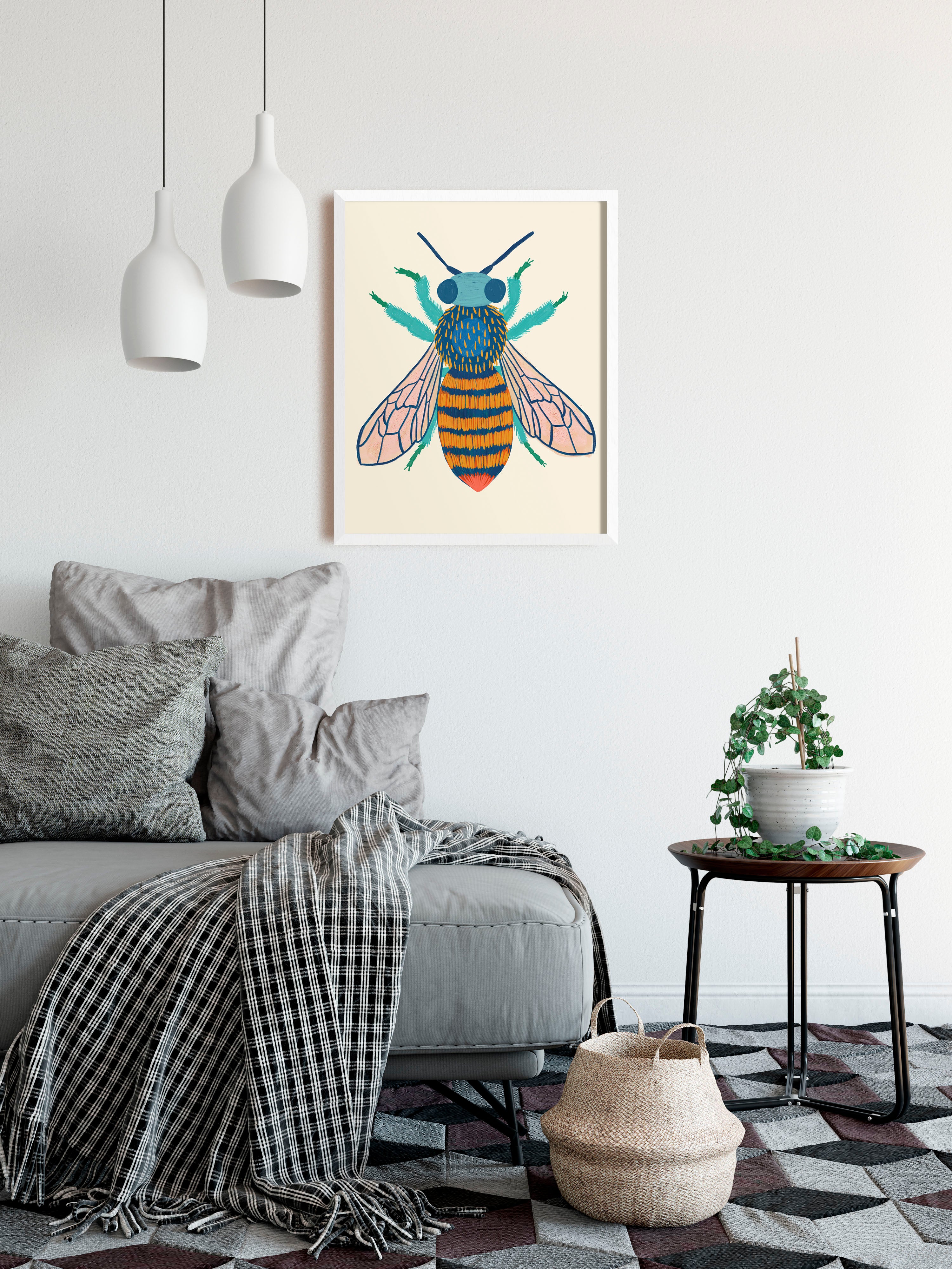 Kaleidoscope Bee  - Art Print