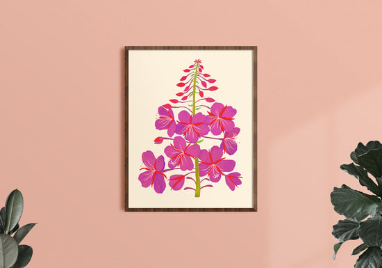 Fireweed Art Print - Pacific Northwest Wildflowers