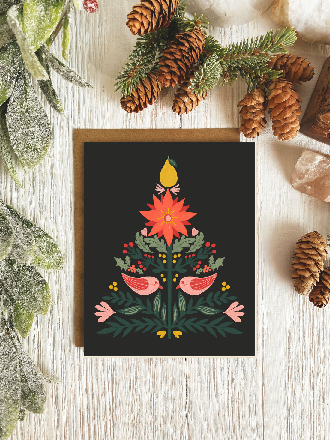 Scandinavian Christmas Tree Card | Single Card or Set