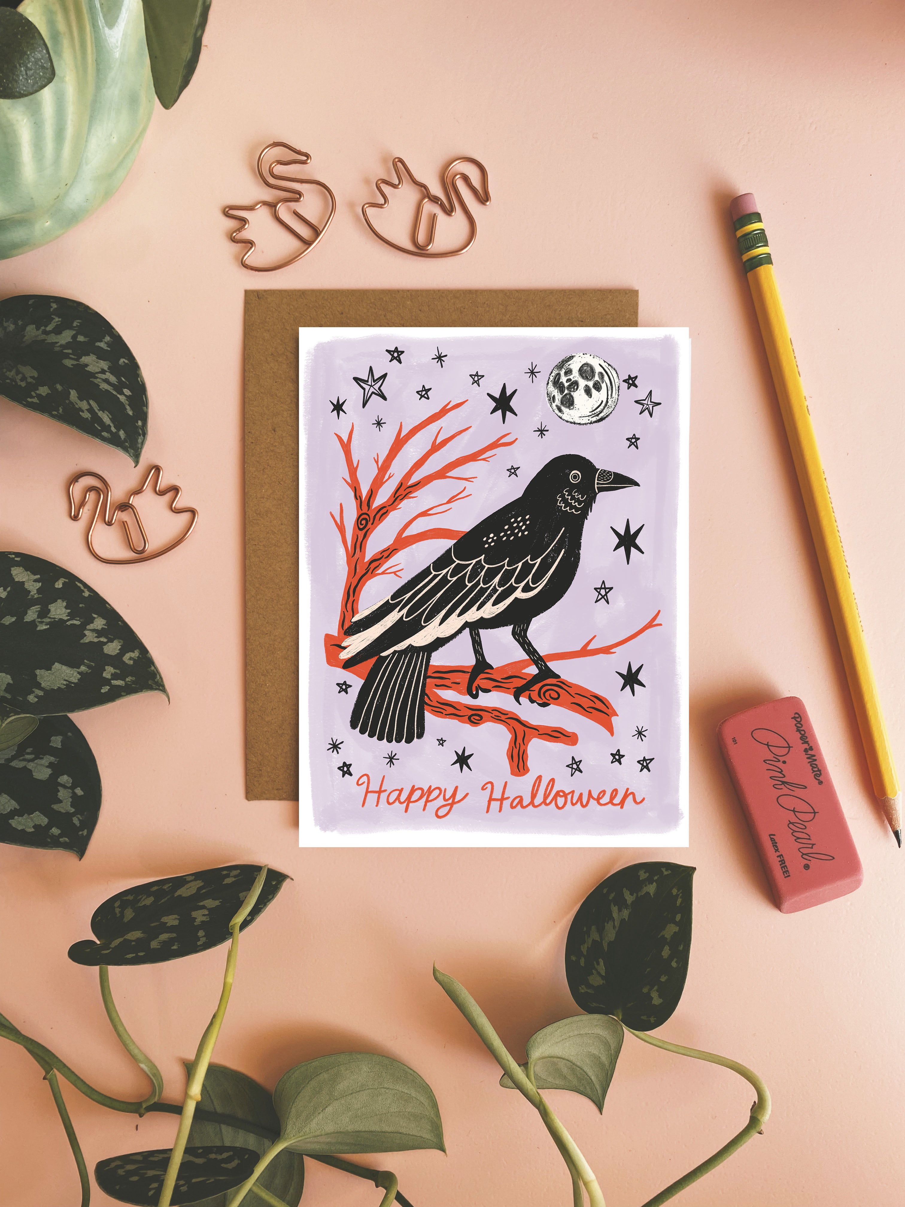 Happy Halloween - Raven of the Night Card
