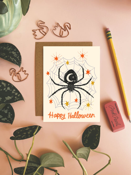 Happy Halloween - Creepy Cute Spider Card