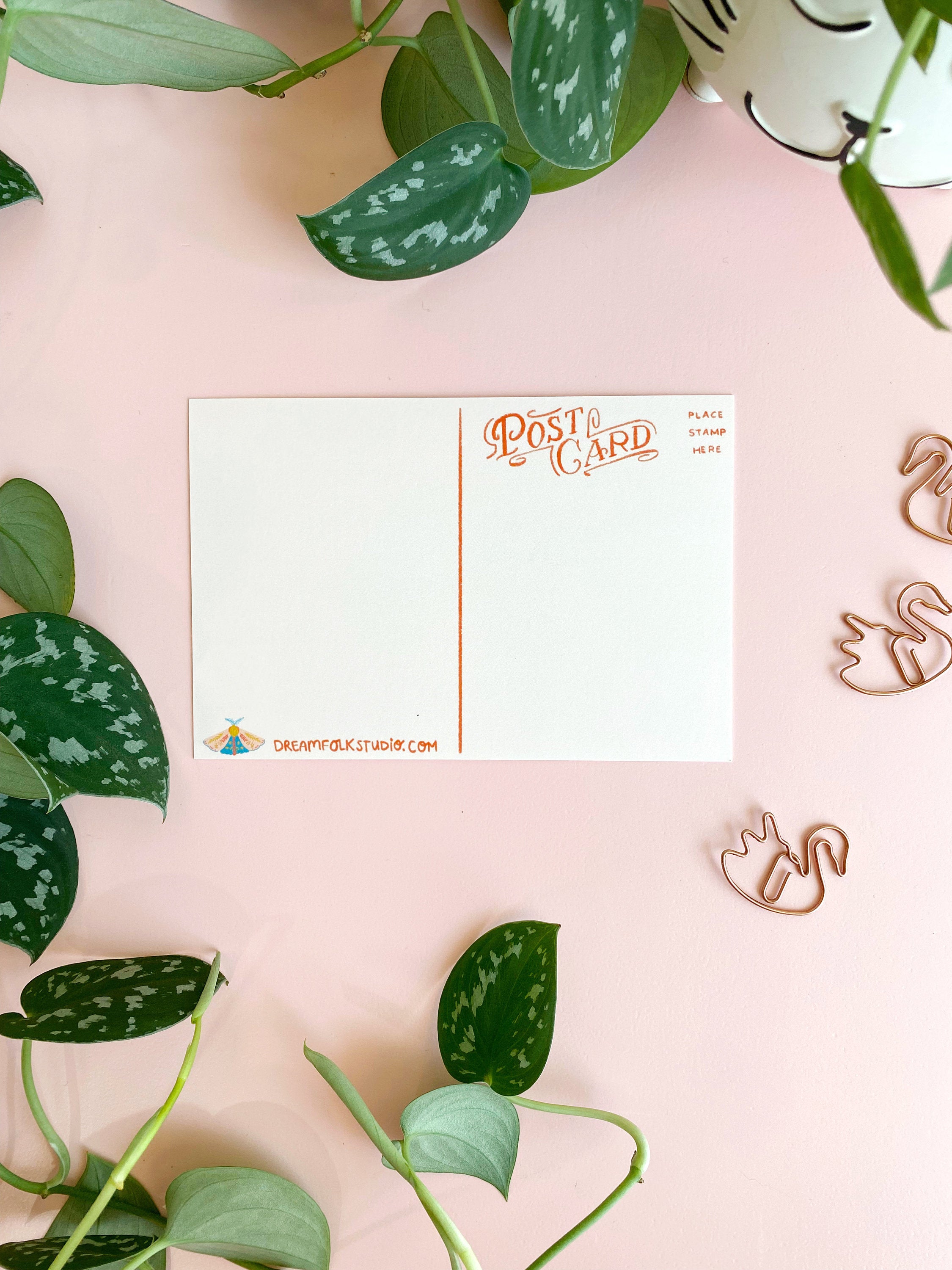 Nature Postcard Set, Folk Art Stationery, Pen Pal Cards, Botanical Mail