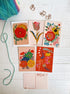 Mini Botanical Art Prints, Floral Postcard Set, Cottagecore Gallery Wall Decor
