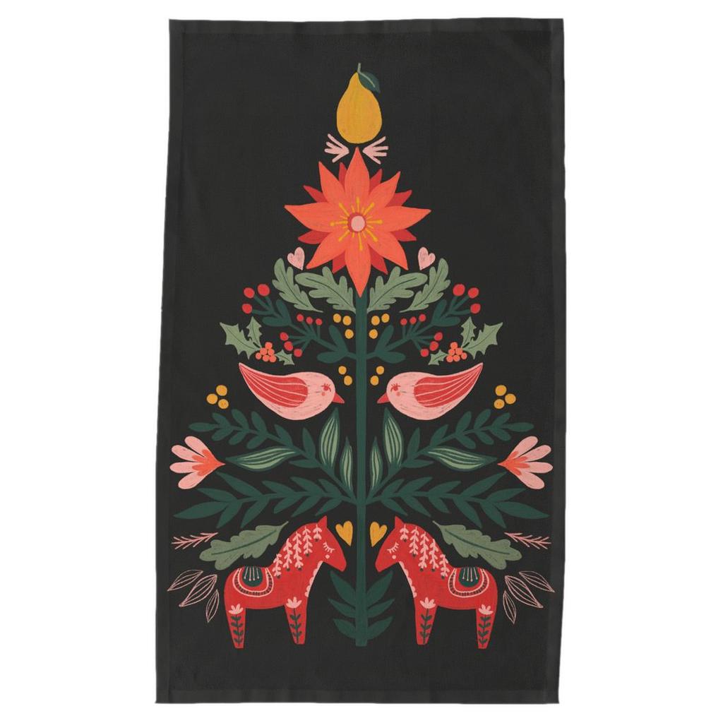 Scandinavian Christmas Tree Tea Towel