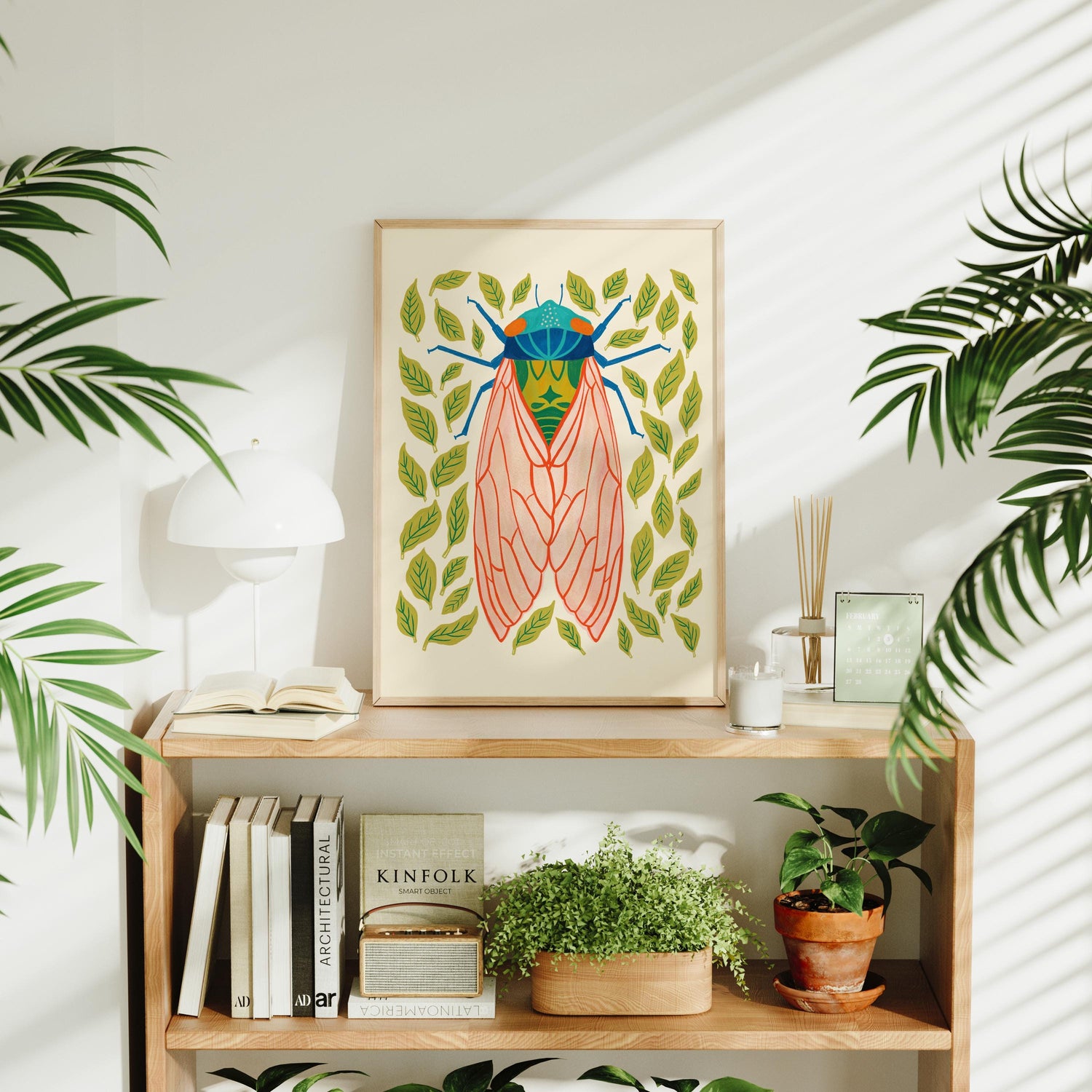 Cicada Nursery Art, Woodland Print, Nature Nursery Decor, Kids Room Wall Art