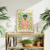 Cicada Nursery Art, Woodland Print, Nature Nursery Decor, Kids Room Wall Art