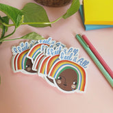 Feel It All Sticker, Mental Health Vinyl Decal, Self Care Art