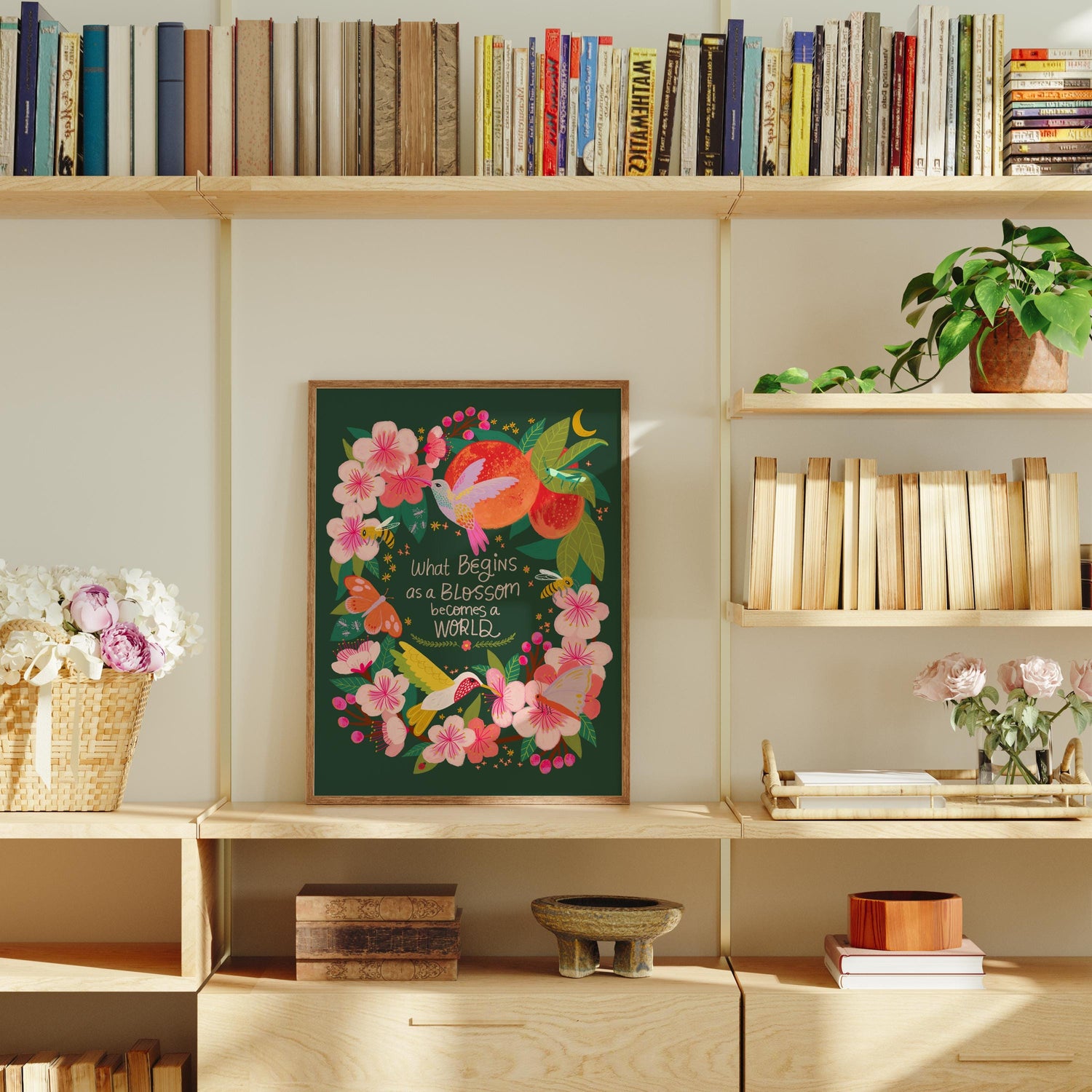 Peach Tree Ecosystem Art Print | What Begins as a Blossom