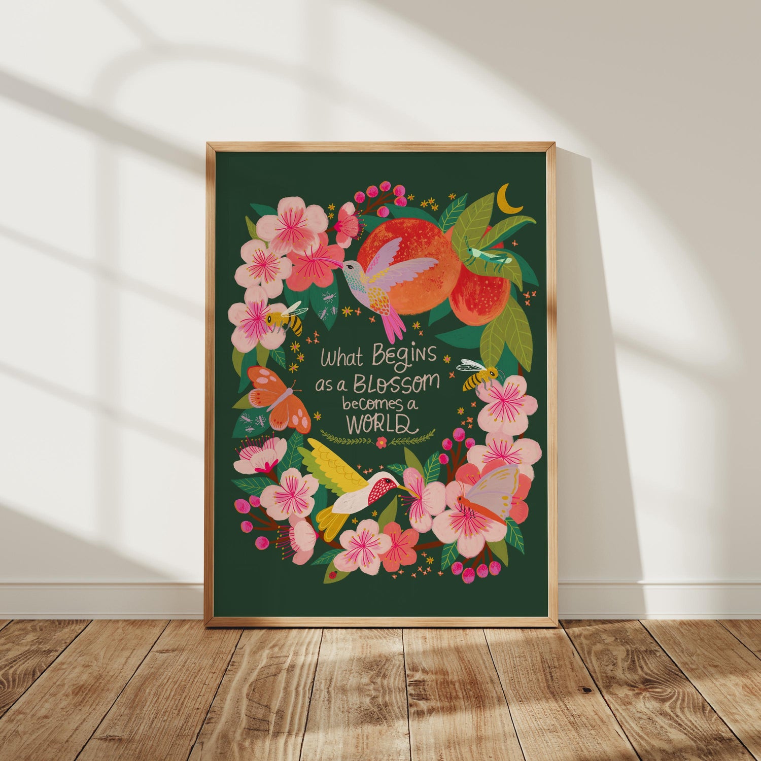 Peach Tree Ecosystem Art Print | What Begins as a Blossom