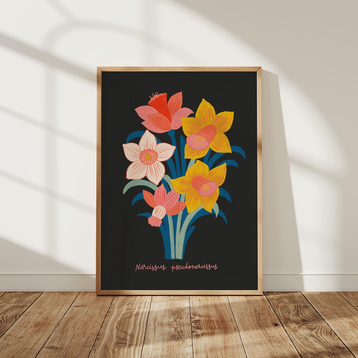 Spring Daffodil Wall Art, Easter Floral Print, Cheerful Home Decor