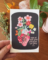 Nature Postcard Set, Botanical Stationery, Folk Art Cards, Pen Pal Gift