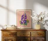 Lupine Botanical Print, Mountain Meadow Flowers, Wildflower Wall Art, Cottagecore Decor