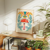 Magic Mushroom Print, Encouragement Wall Art, Inspirational Quote, Whimsical Nature Decor