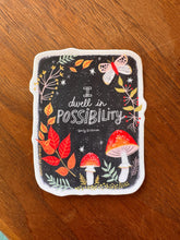 Emily Dickinson Sticker, I Dwell in Possibility, Bookish Vinyl Decal, Reader Gift