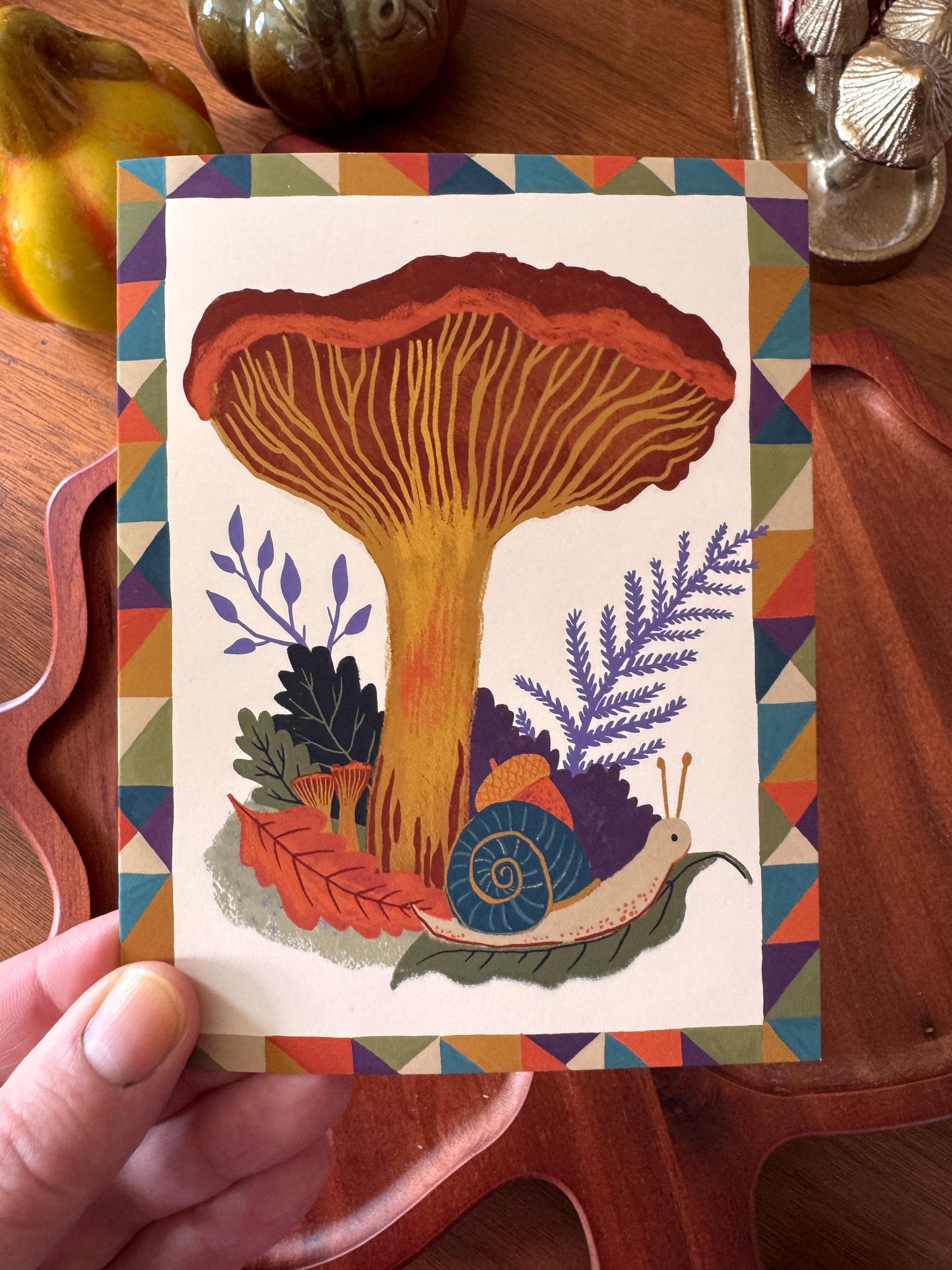 Mushroom Notecard Set, Woodland Greeting Cards, Cottagecore Nature Stationery, Set of 6