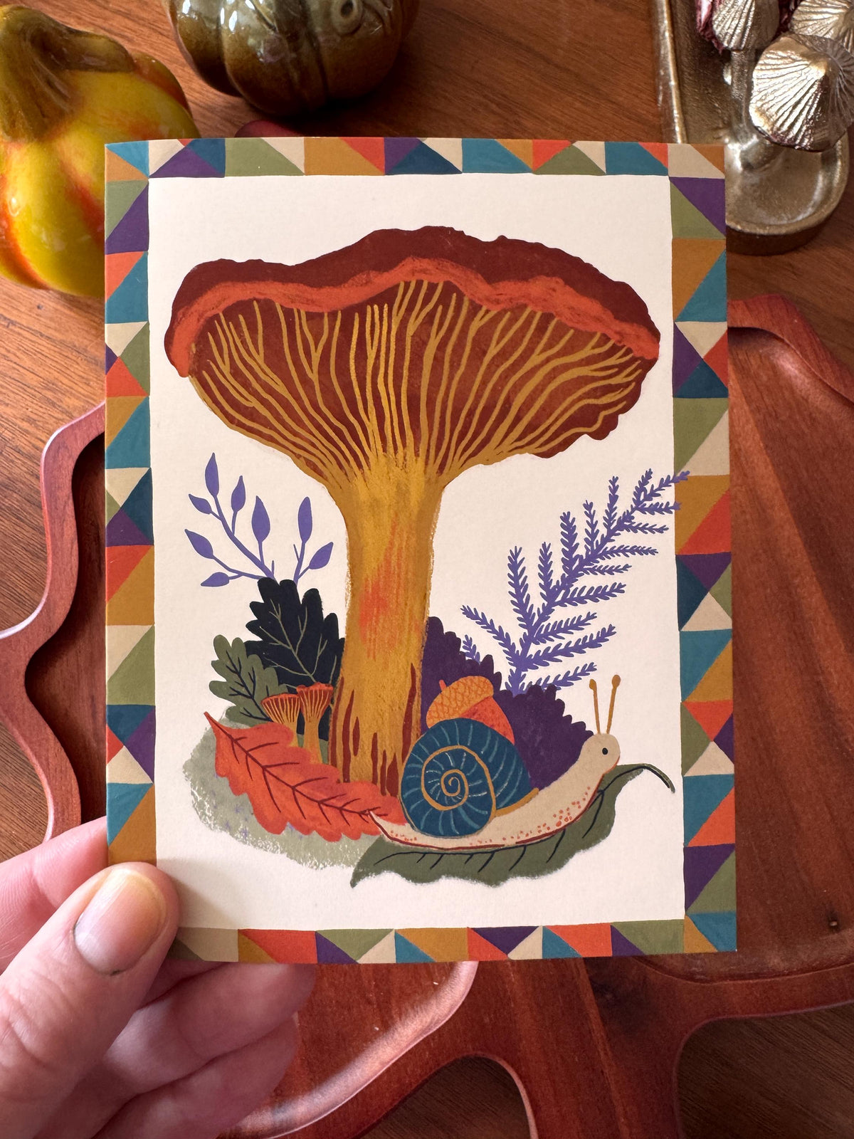 Mushroom Notecard Set, Woodland Greeting Cards, Cottagecore Nature Stationery, Set of 6